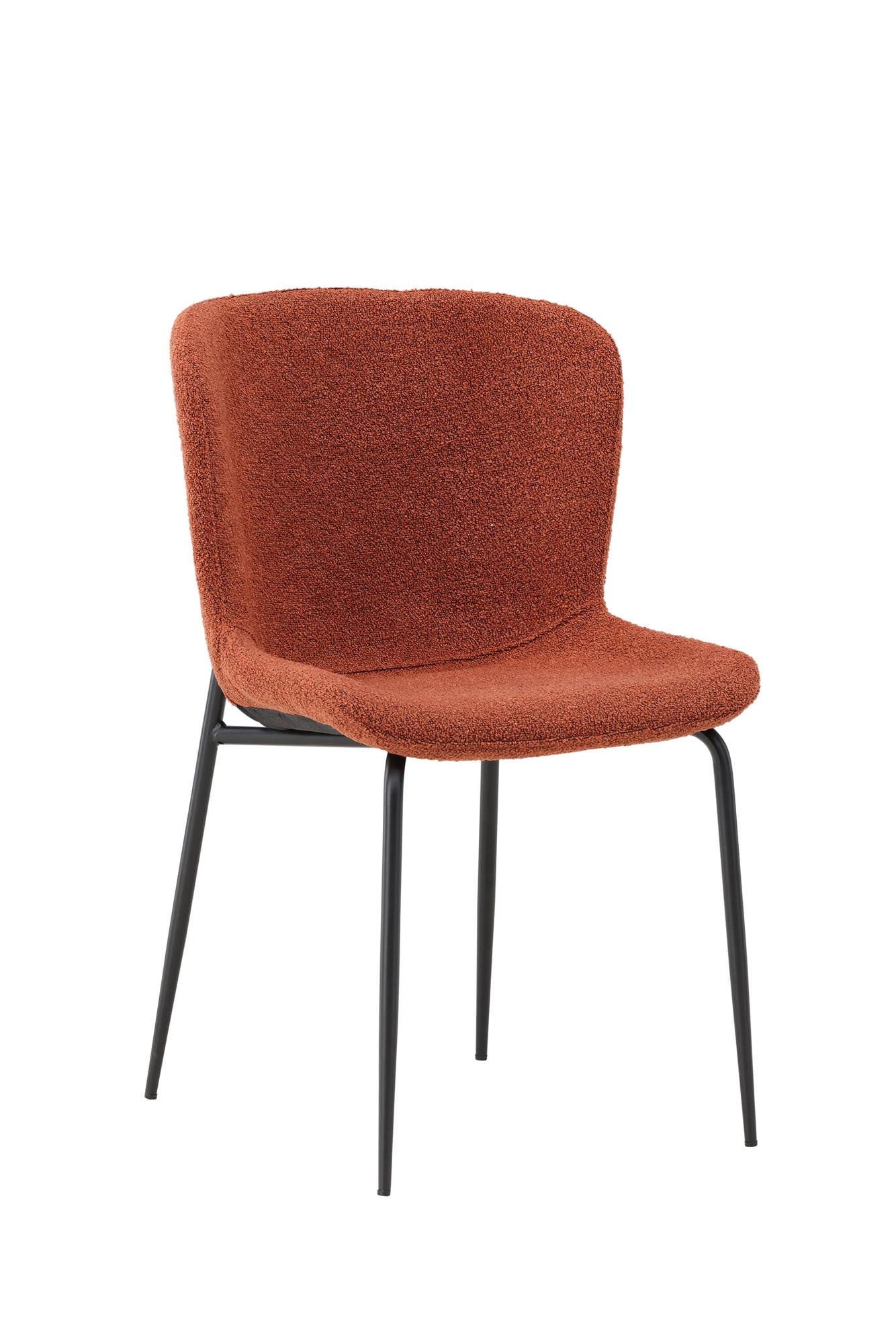 Erleben Sie den Modesto Esszimmerstuhl von Venture Home – stilvoller Komfort mit luxuriösem Bouclé und stabilen schwarzen Beinen für Ihr Zuhause.