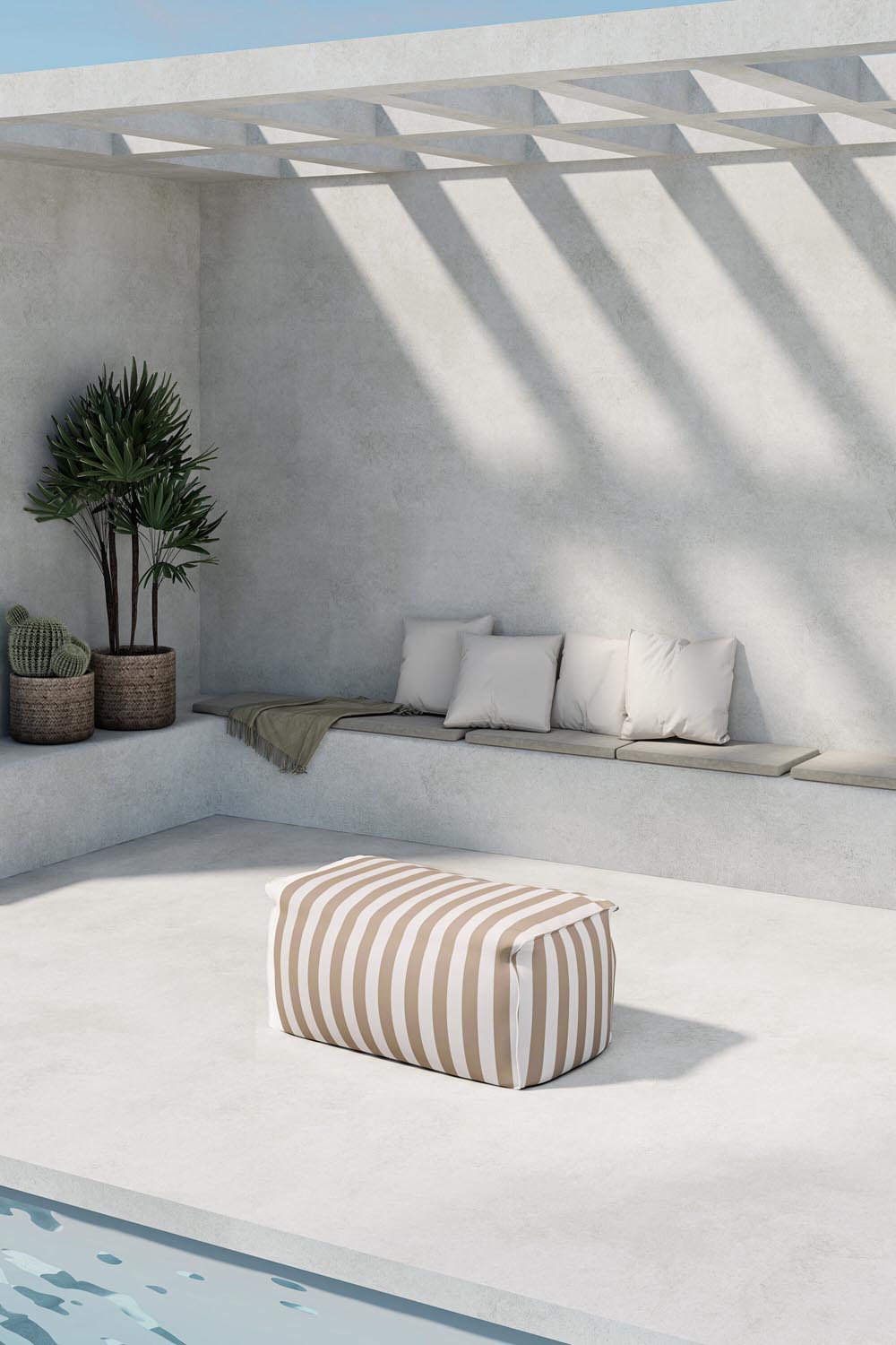 Redang Osmanisch in White präsentiert im Onlineshop von KAQTU Design AG. Ottoman ist von Venture Home