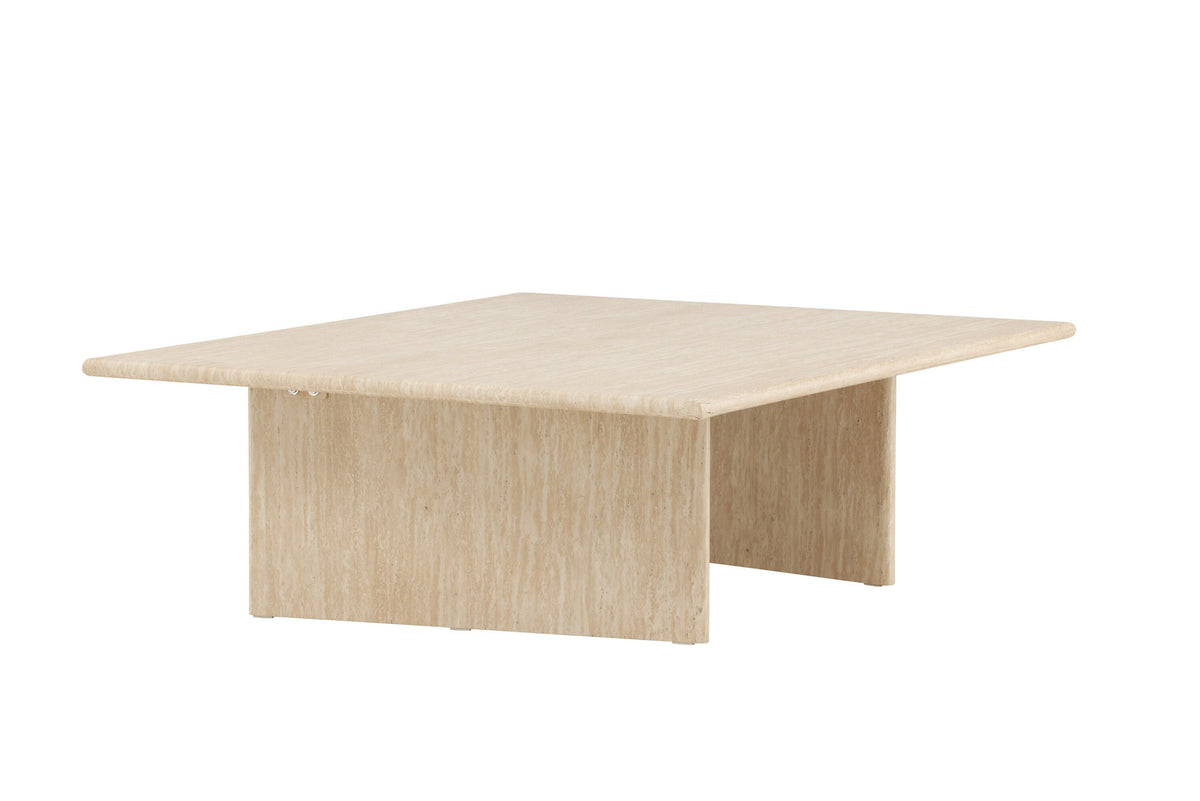 Skagen Sofatisch 100x120 in Travertine look präsentiert im Onlineshop von KAQTU Design AG. Beistelltisch ist von Vind