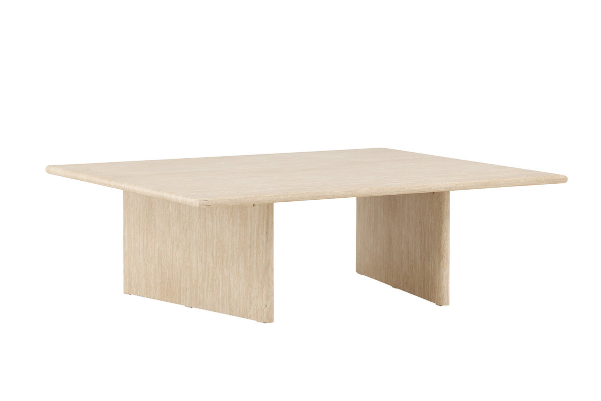 Skagen Sofatisch 100x120 in Travertine look präsentiert im Onlineshop von KAQTU Design AG. Beistelltisch ist von Vind