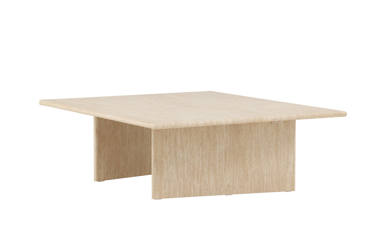 Skagen Sofatisch 100x120 in Travertine look präsentiert im Onlineshop von KAQTU Design AG. Beistelltisch ist von Vind