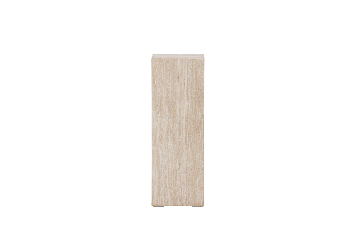 Ramsvik Sockel in Travertine look präsentiert im Onlineshop von KAQTU Design AG. Beistelltisch ist von Vind