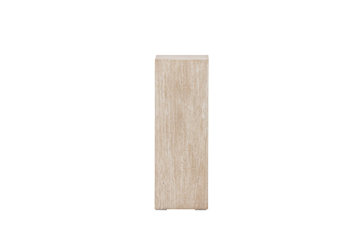 Ramsvik Sockel in Travertine look präsentiert im Onlineshop von KAQTU Design AG. Beistelltisch ist von Vind