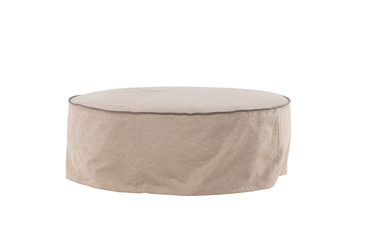 Vindö Ottoman ⌀101 in Brown Linen präsentiert im Onlineshop von KAQTU Design AG. Ottoman ist von Vind