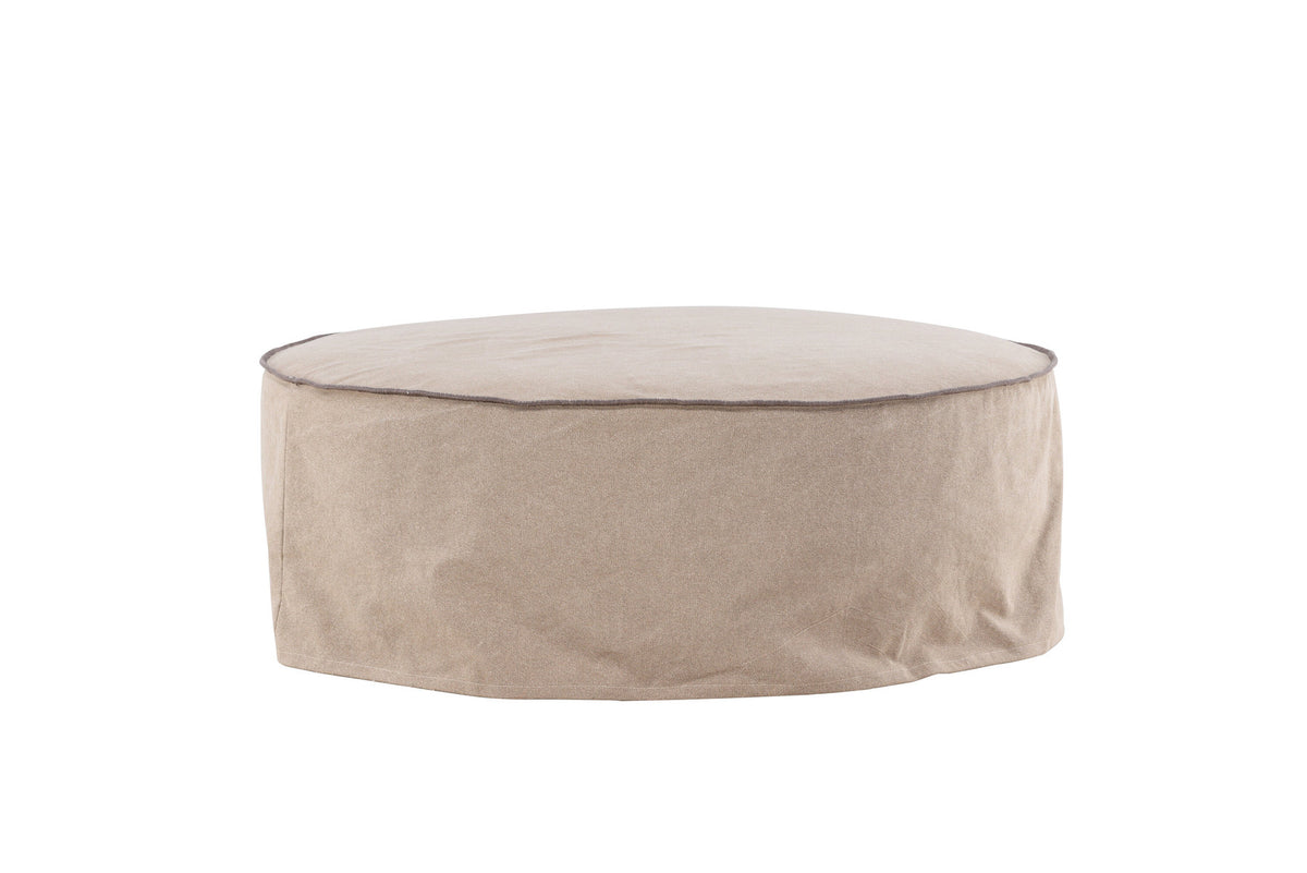 Vindö Ottoman ⌀101 in Brown Linen präsentiert im Onlineshop von KAQTU Design AG. Ottoman ist von Vind