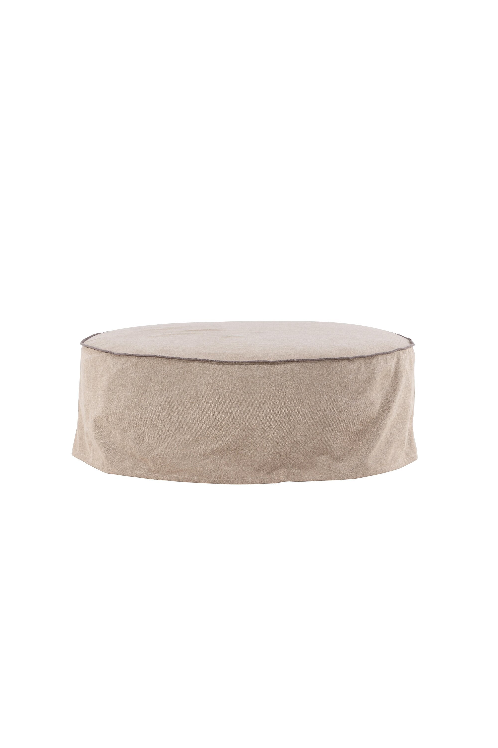 Vindö Ottoman ⌀101 in Brown Linen präsentiert im Onlineshop von KAQTU Design AG. Ottoman ist von Vind
