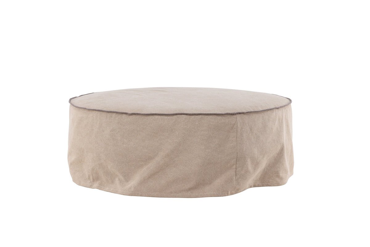 Vindö Ottoman ⌀101 in Brown Linen präsentiert im Onlineshop von KAQTU Design AG. Ottoman ist von Vind