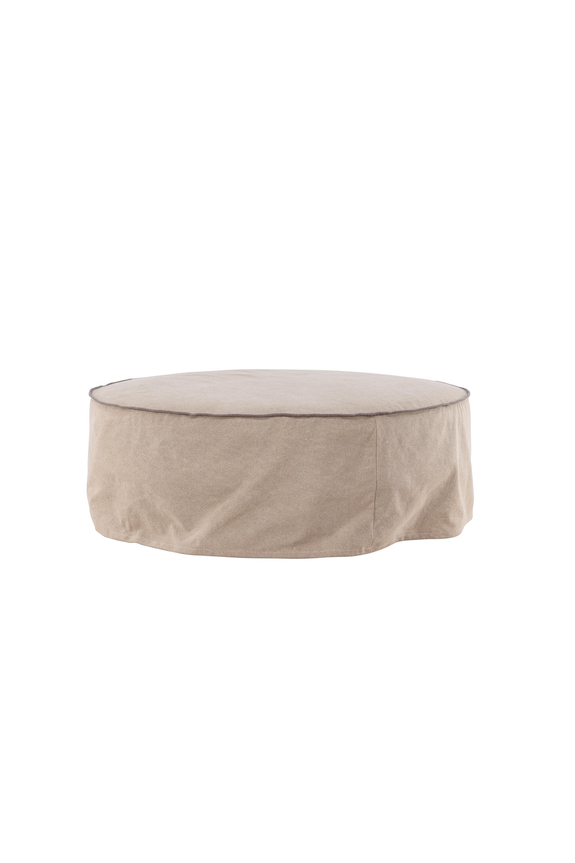 Vindö Ottoman ⌀101 in Brown Linen präsentiert im Onlineshop von KAQTU Design AG. Ottoman ist von Vind
