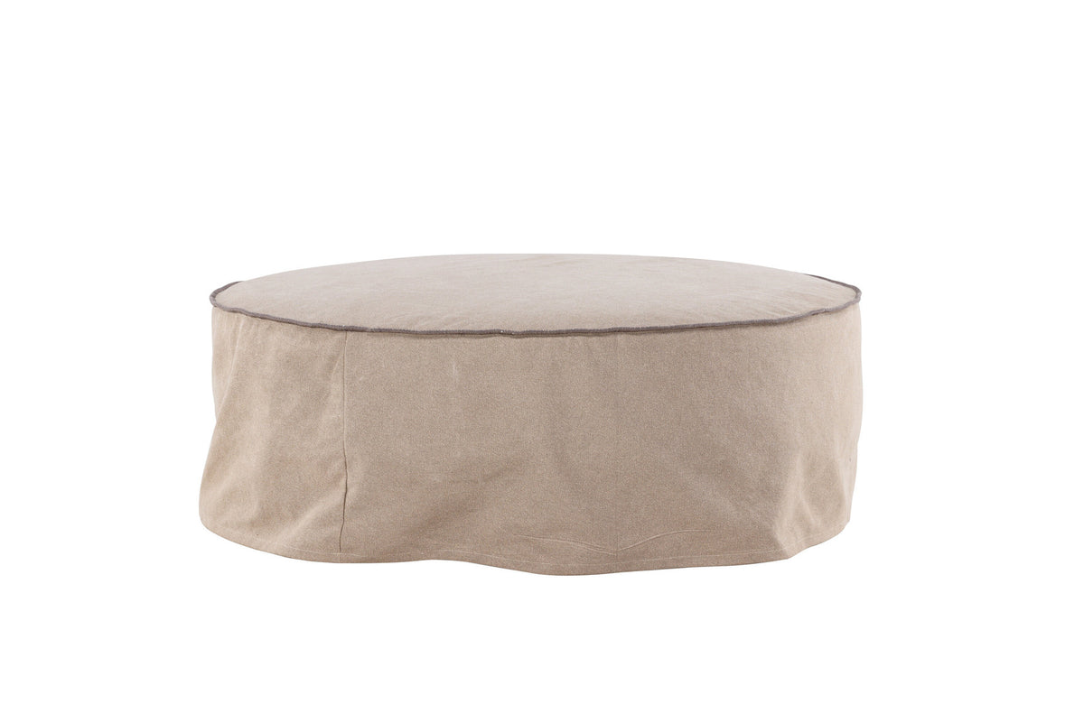 Vindö Ottoman ⌀101 in Brown Linen präsentiert im Onlineshop von KAQTU Design AG. Ottoman ist von Vind