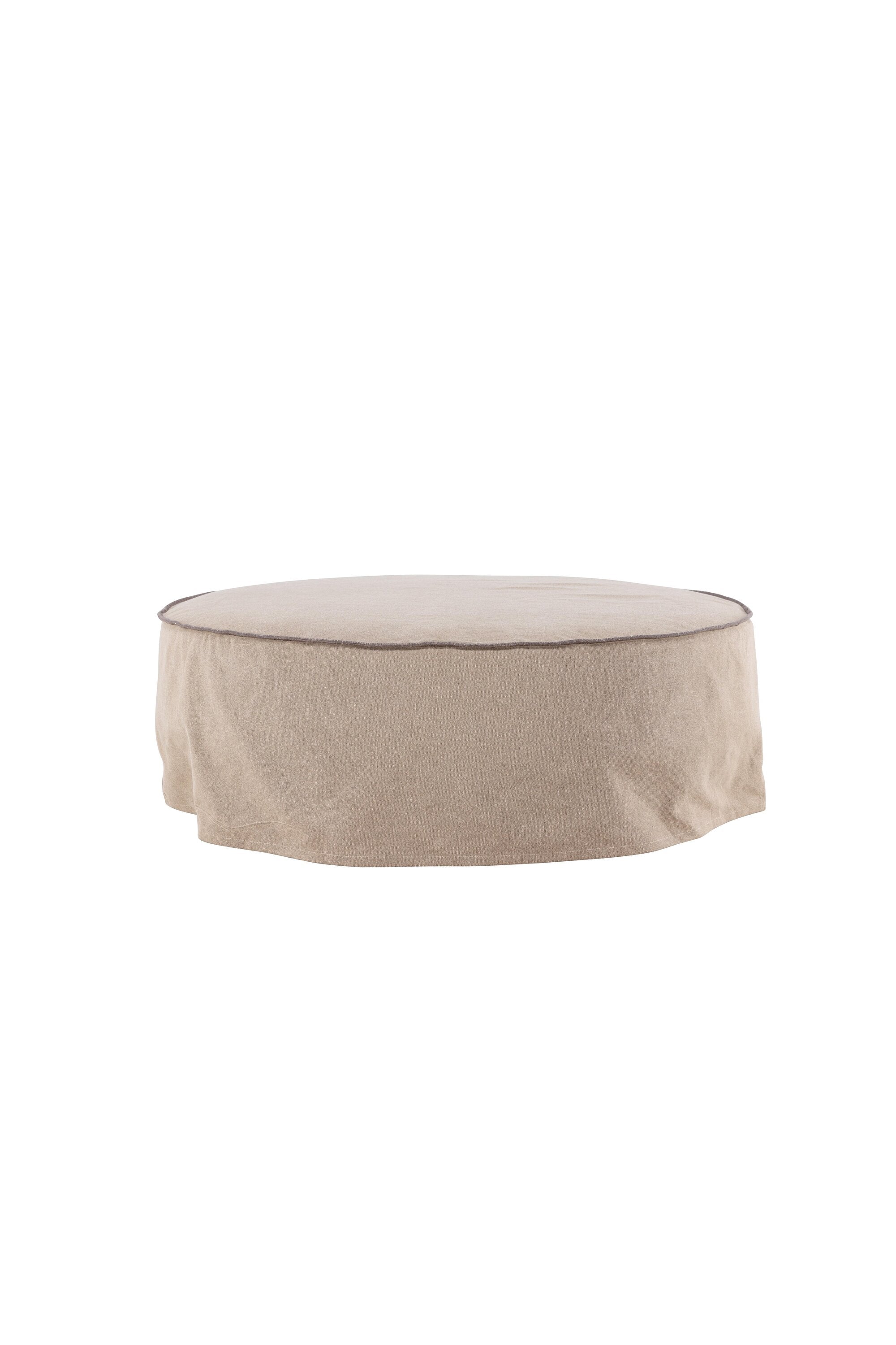 Vindö Ottoman ⌀101 in Brown Linen präsentiert im Onlineshop von KAQTU Design AG. Ottoman ist von Vind