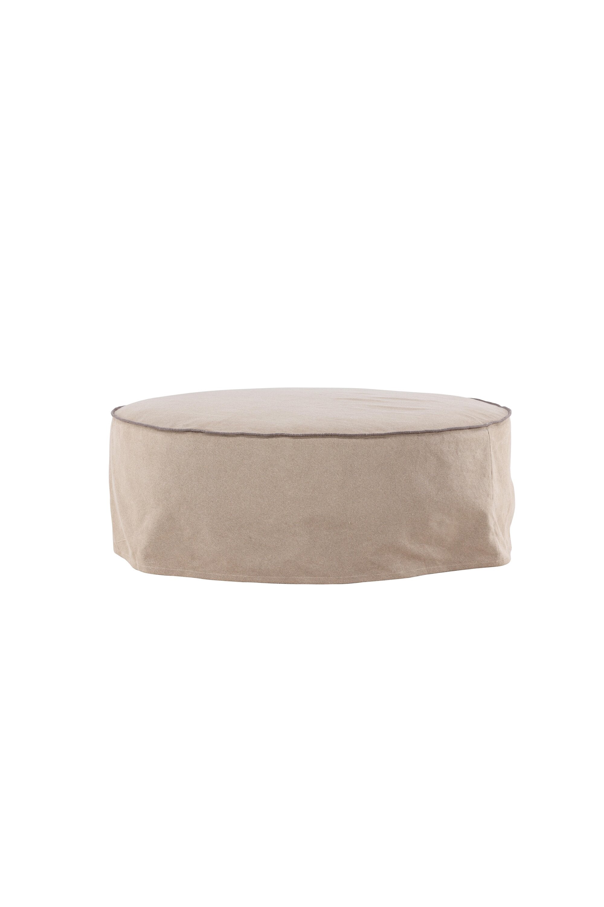 Vindö Ottoman ⌀101 in Brown Linen präsentiert im Onlineshop von KAQTU Design AG. Ottoman ist von Vind
