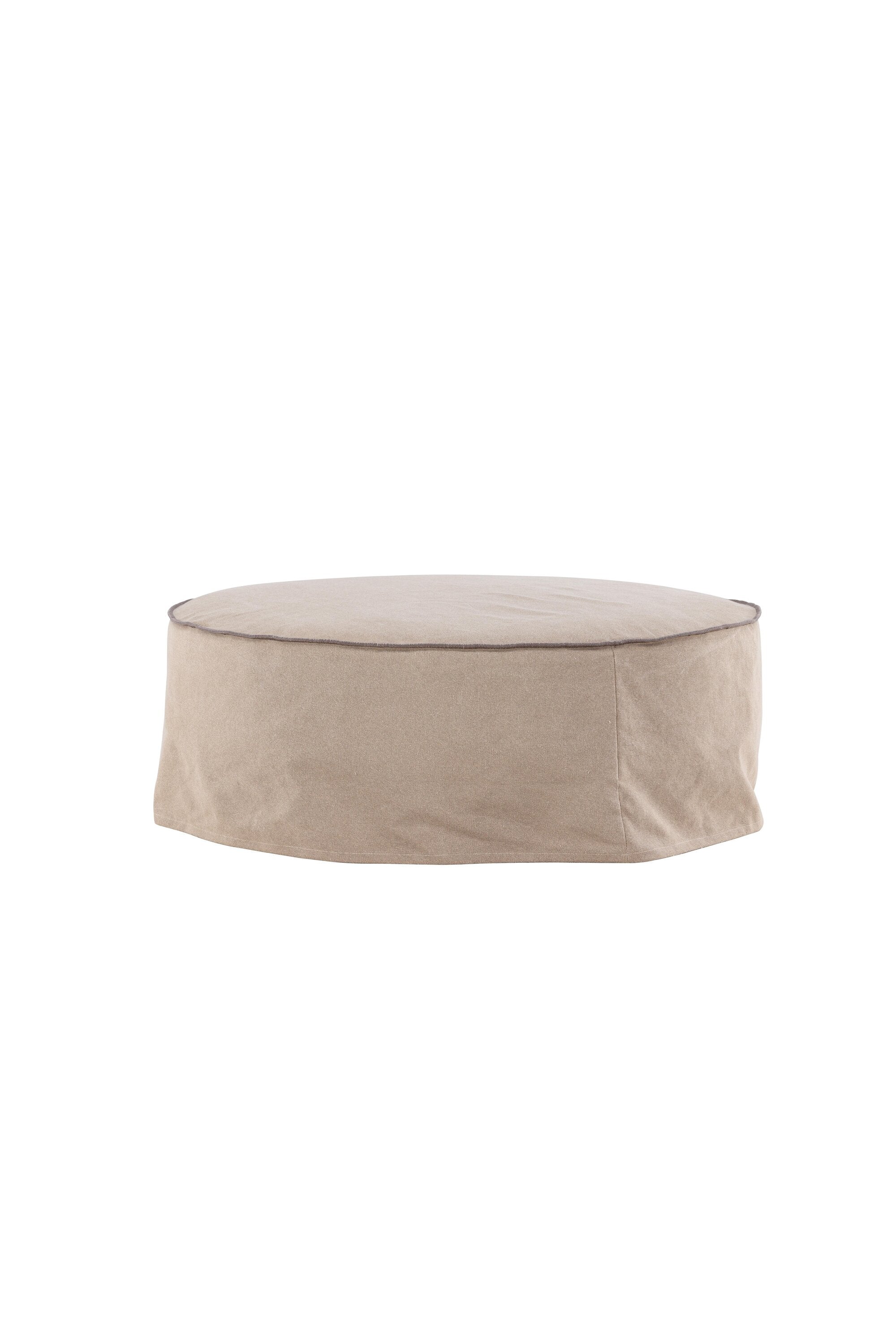 Vindö Ottoman ⌀101 in Brown Linen präsentiert im Onlineshop von KAQTU Design AG. Ottoman ist von Vind