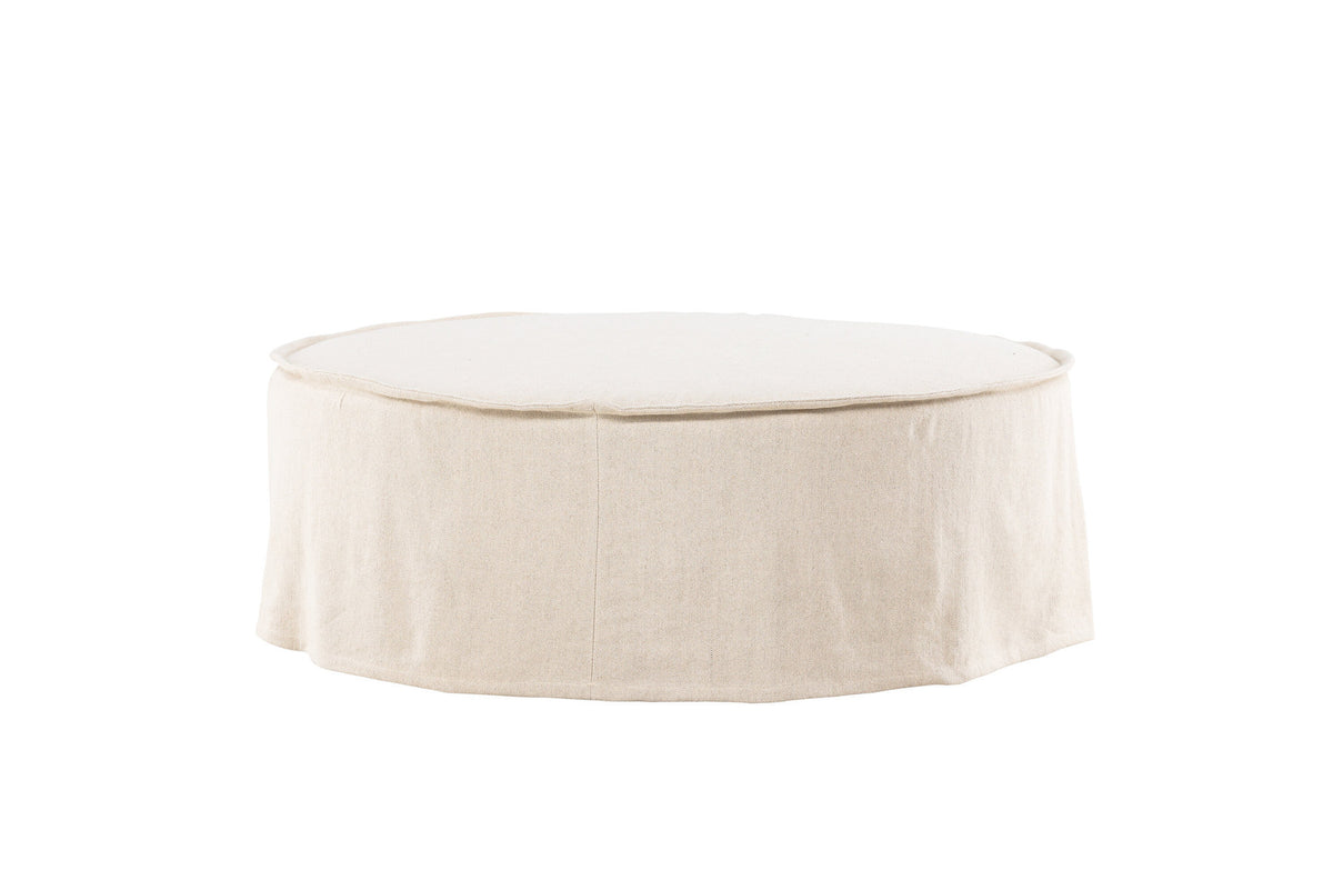 Vindö Ottoman ⌀101 in Beige Linen präsentiert im Onlineshop von KAQTU Design AG. Ottoman ist von Vind