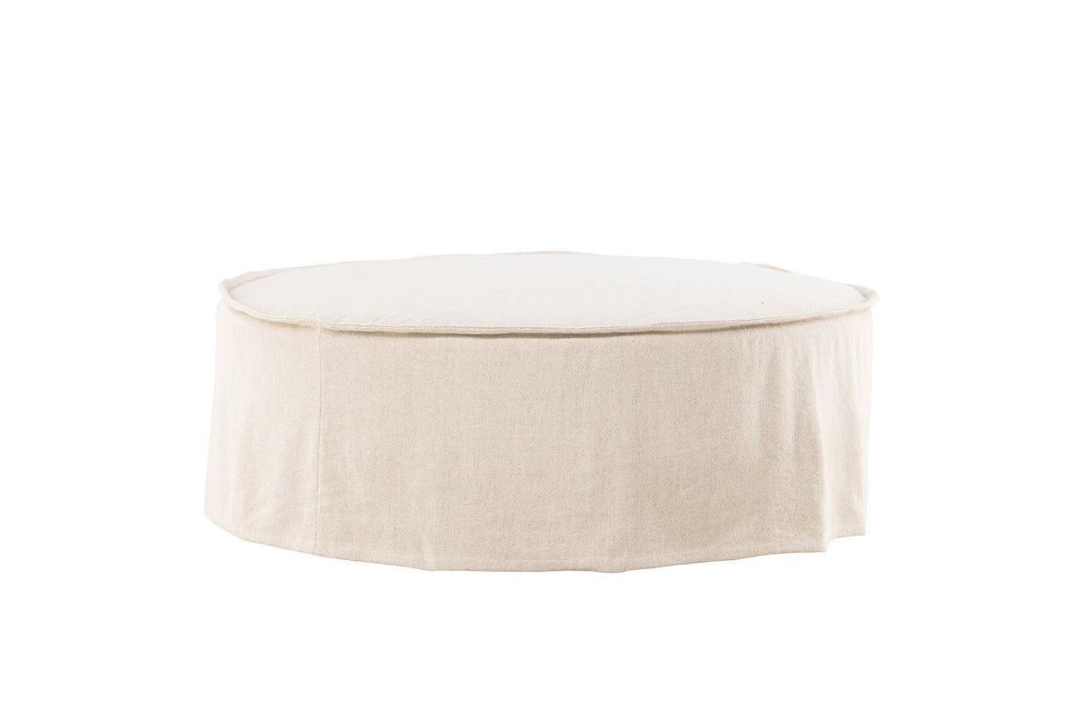 Vindö Ottoman ⌀101 in Beige Linen präsentiert im Onlineshop von KAQTU Design AG. Ottoman ist von Vind