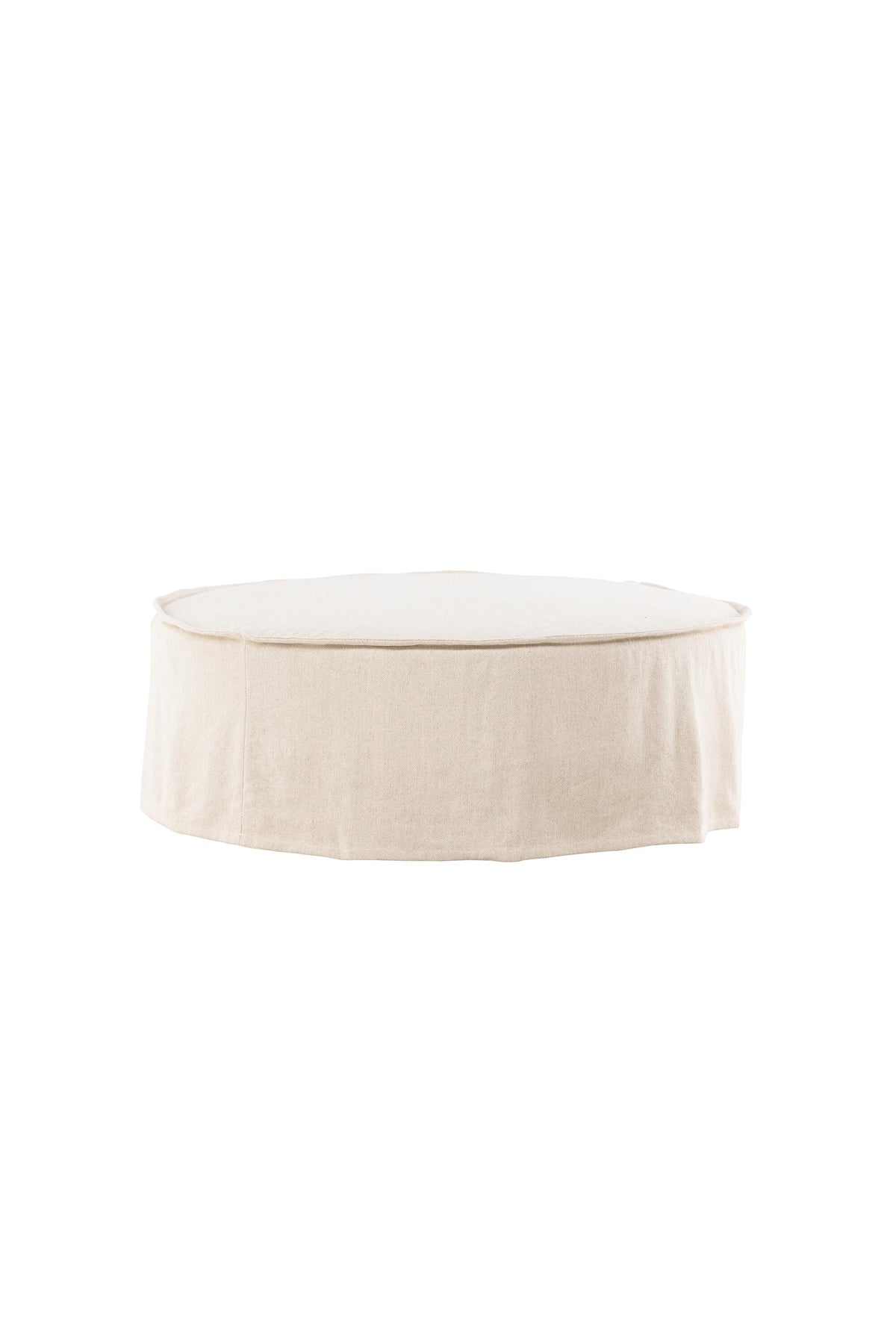 Vindö Ottoman ⌀101 in Beige Linen präsentiert im Onlineshop von KAQTU Design AG. Ottoman ist von Vind