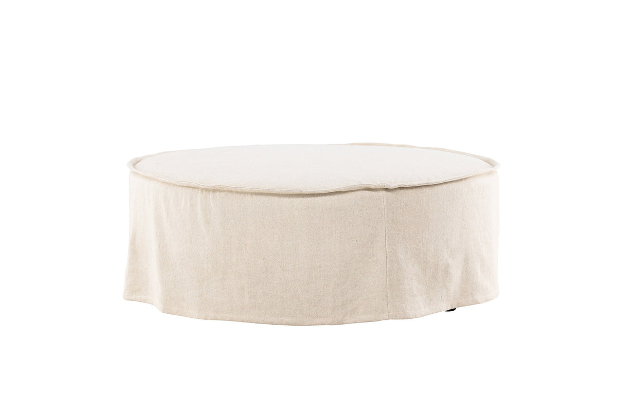 Vindö Ottoman ⌀101 in Beige Linen präsentiert im Onlineshop von KAQTU Design AG. Ottoman ist von Vind