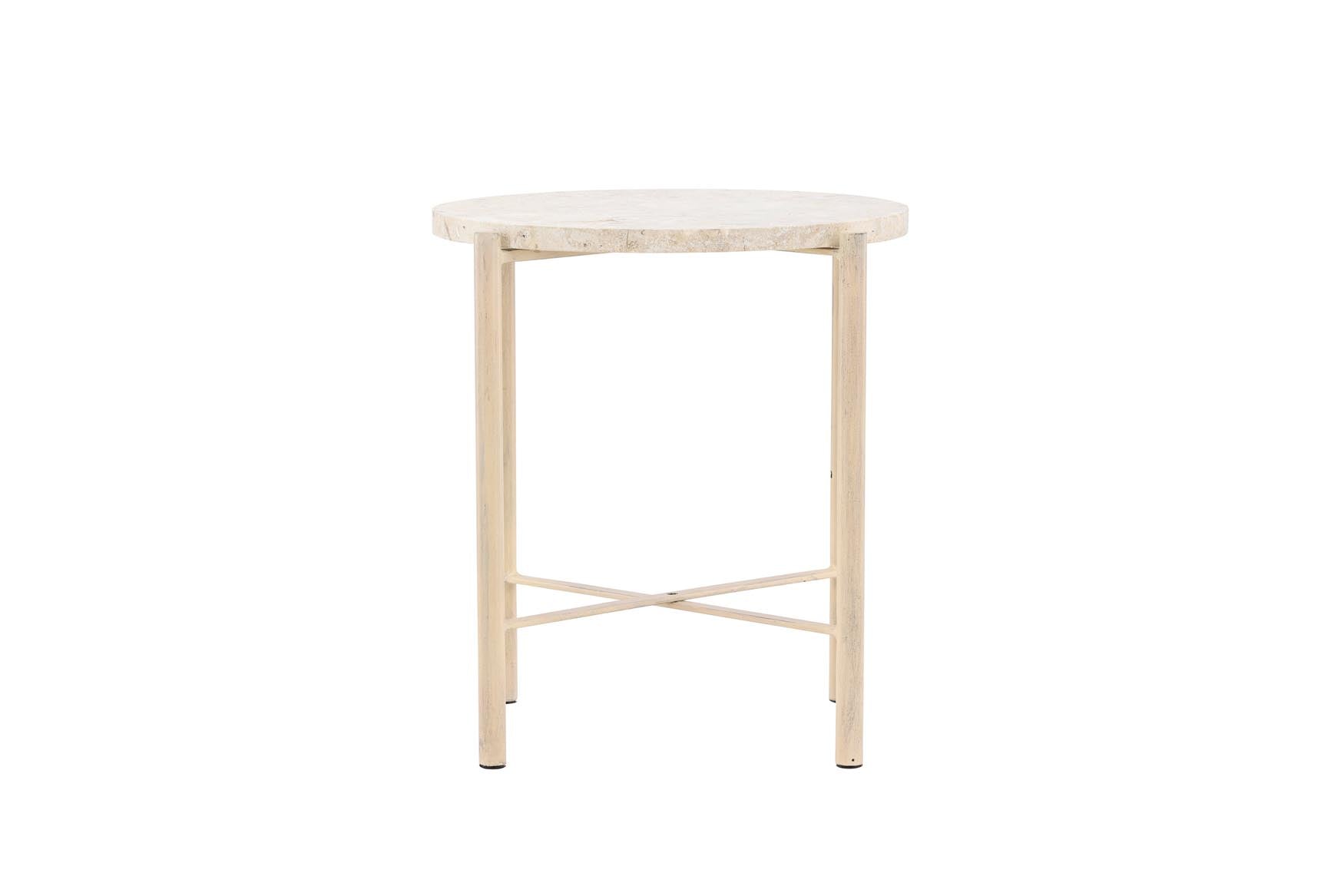 Stilvoller Sandhamn Sofatisch von Vind: Robustes, pulverbeschichtetes Eisen, zeitloses Design, ideal für Innen- und Aussenbereiche.