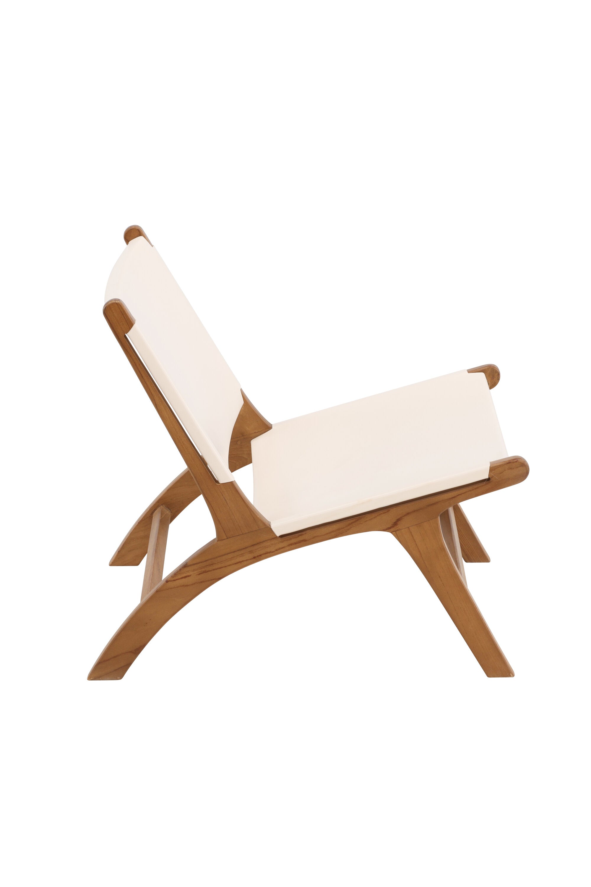 Rike Lounge Chair in Teak / Cream PU Leather präsentiert im Onlineshop von KAQTU Design AG. Sessel ist von Vind