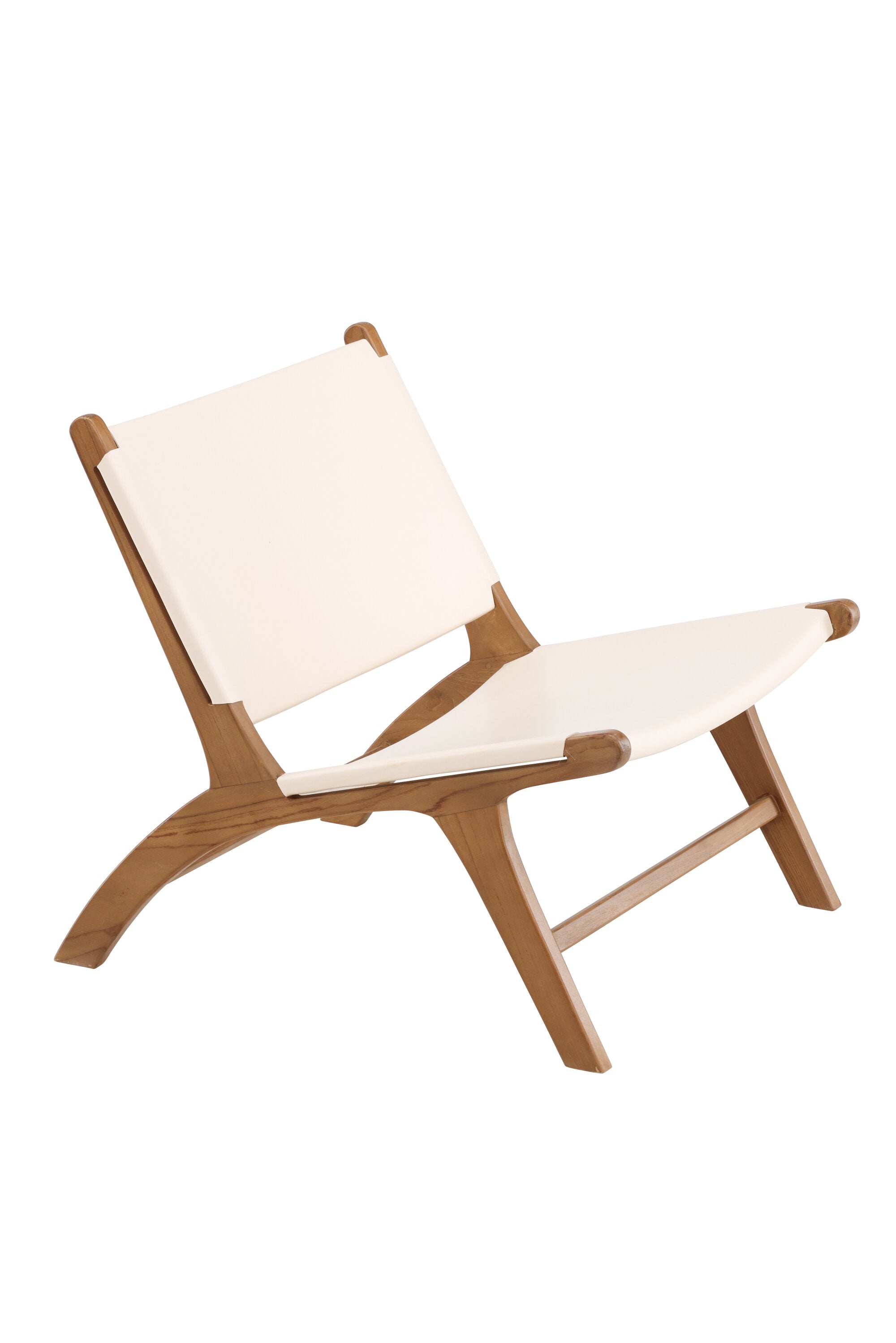 Rike Lounge Chair in Teak / Cream PU Leather präsentiert im Onlineshop von KAQTU Design AG. Sessel ist von Vind