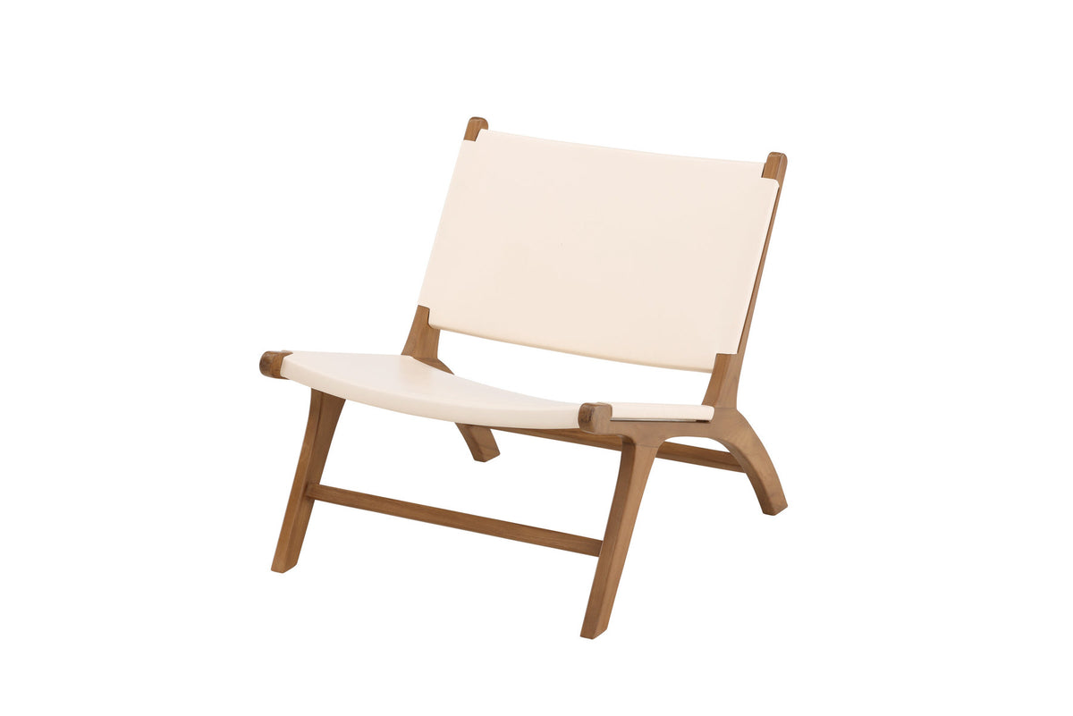 Rike Lounge Chair in Teak / Cream PU Leather präsentiert im Onlineshop von KAQTU Design AG. Sessel ist von Vind