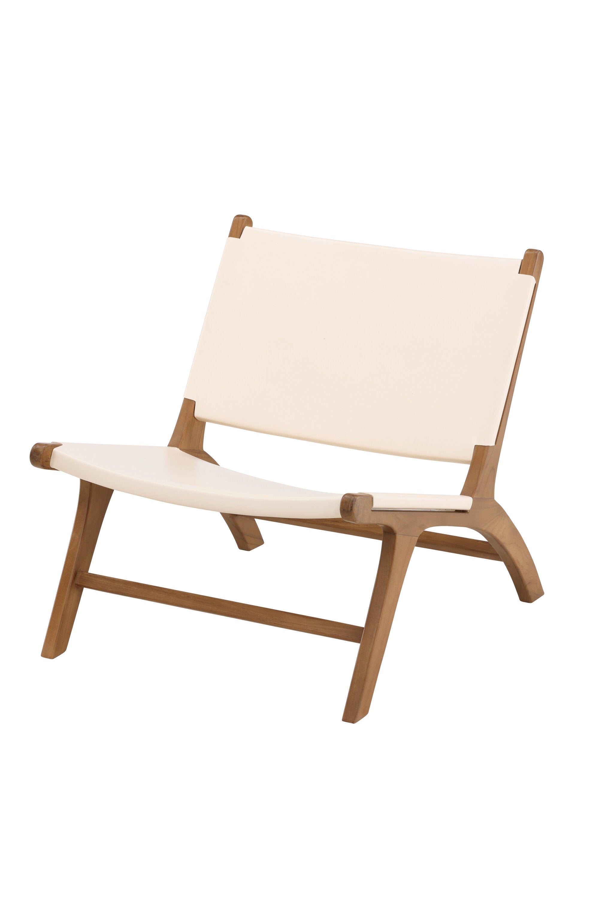 Rike Lounge Chair in Teak / Cream PU Leather präsentiert im Onlineshop von KAQTU Design AG. Sessel ist von Vind