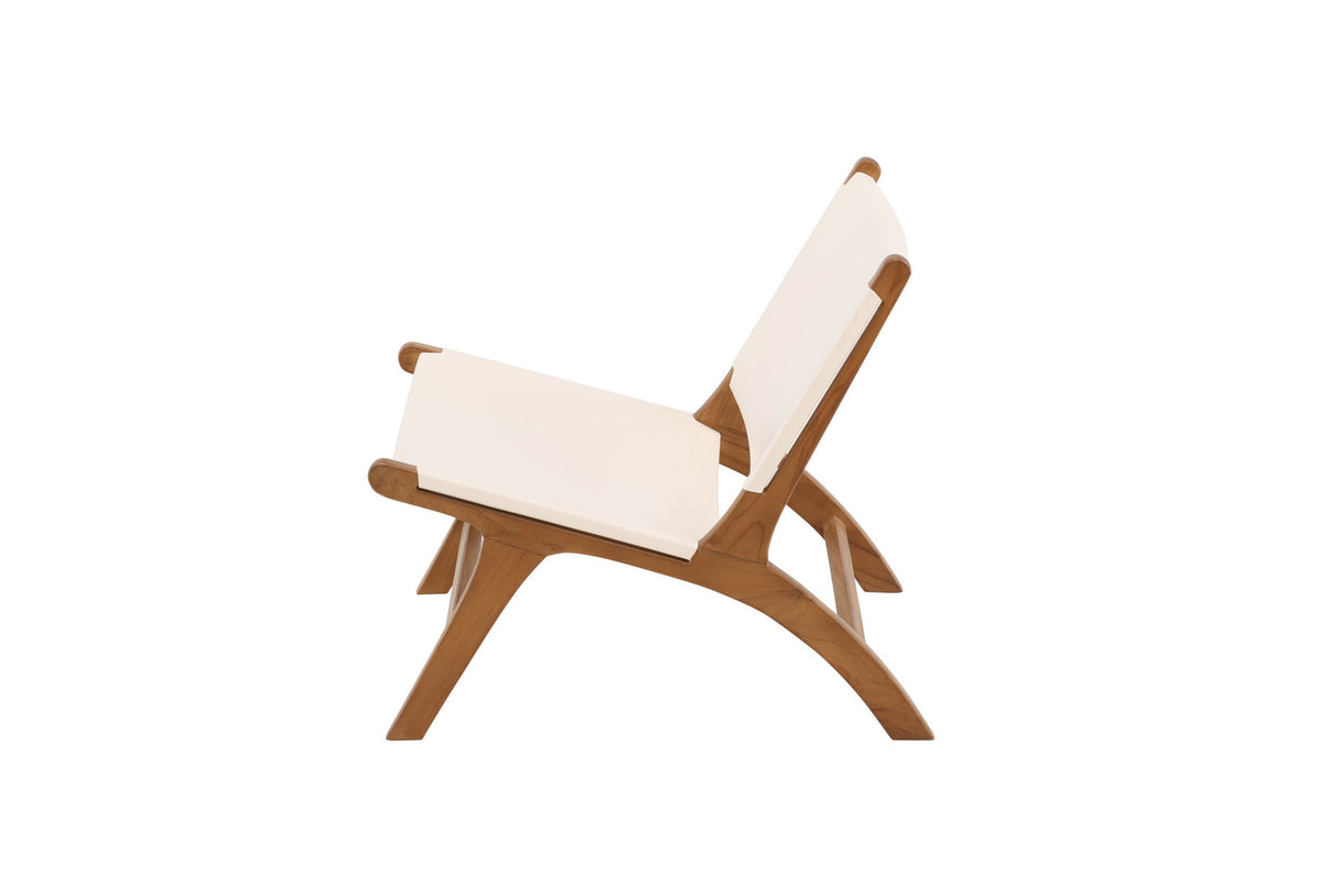 Rike Lounge Chair in Teak / Cream PU Leather präsentiert im Onlineshop von KAQTU Design AG. Sessel ist von Vind