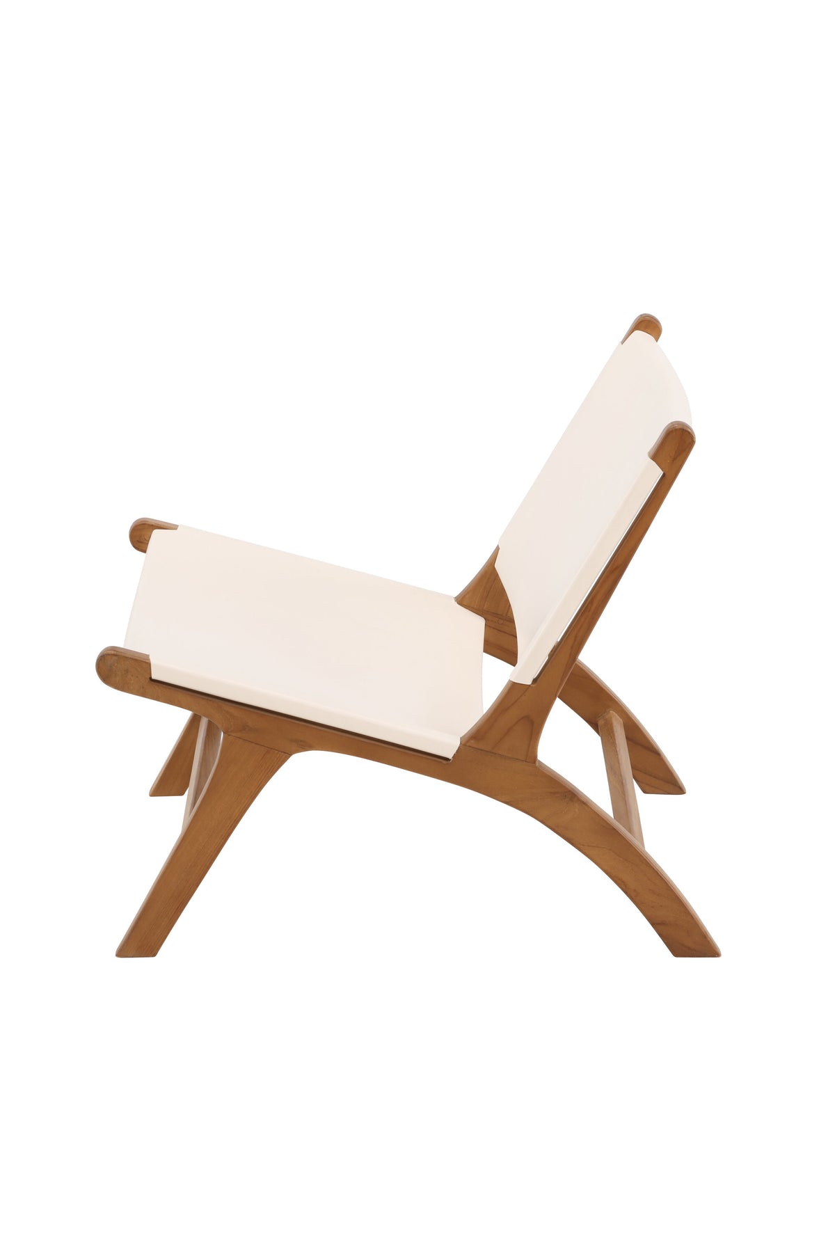 Rike Lounge Chair in Teak / Cream PU Leather präsentiert im Onlineshop von KAQTU Design AG. Sessel ist von Vind