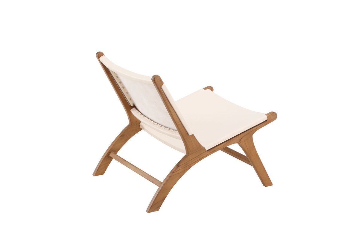 Rike Lounge Chair in Teak / Cream PU Leather präsentiert im Onlineshop von KAQTU Design AG. Sessel ist von Vind
