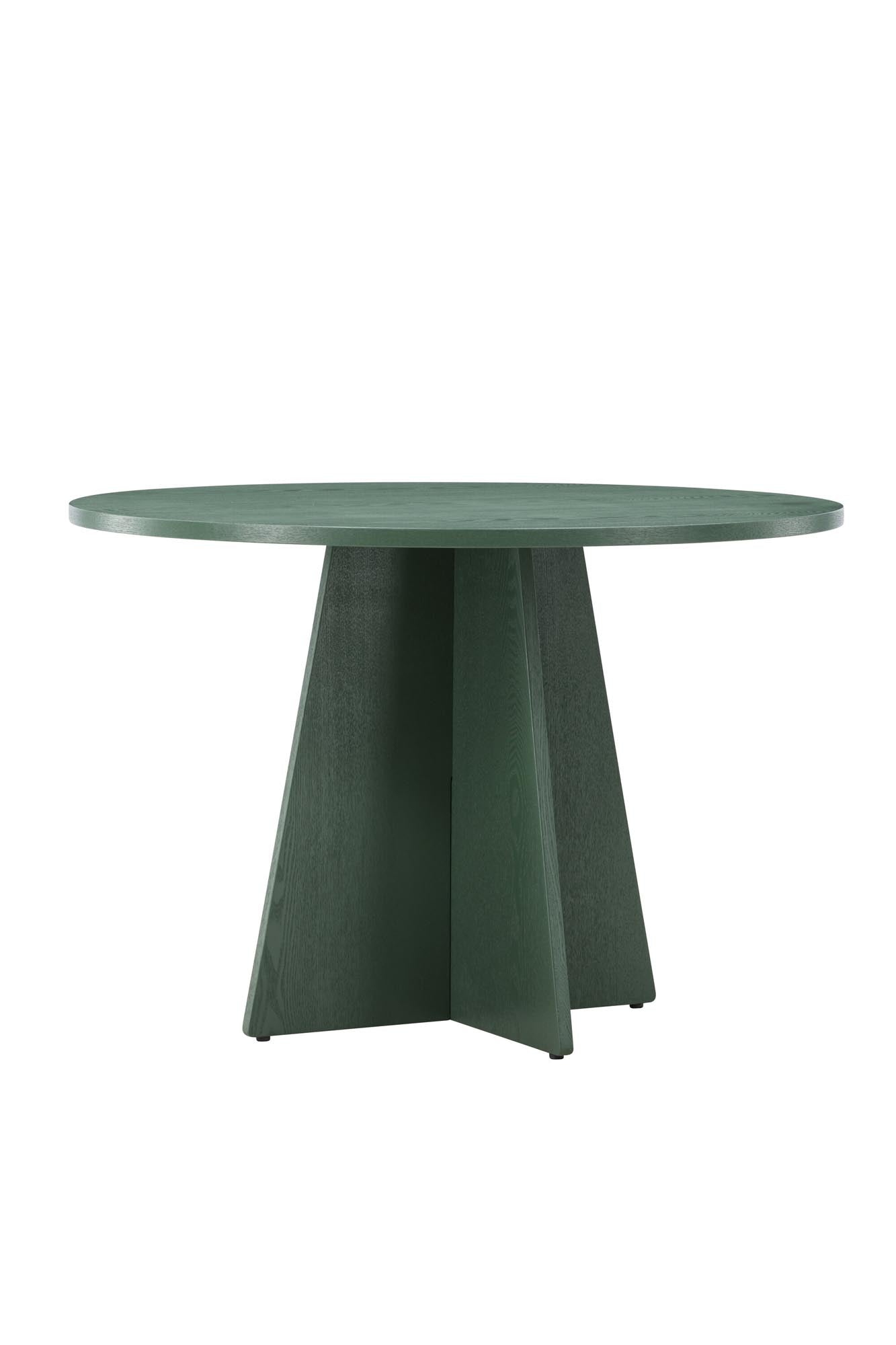 Moderner Bootcut-Esstisch von Venture Home in elegantem Olivgrün. Runde Form, hochwertige Verarbeitung und pflegeleicht – perfekt für Ihr Esszimmer!
