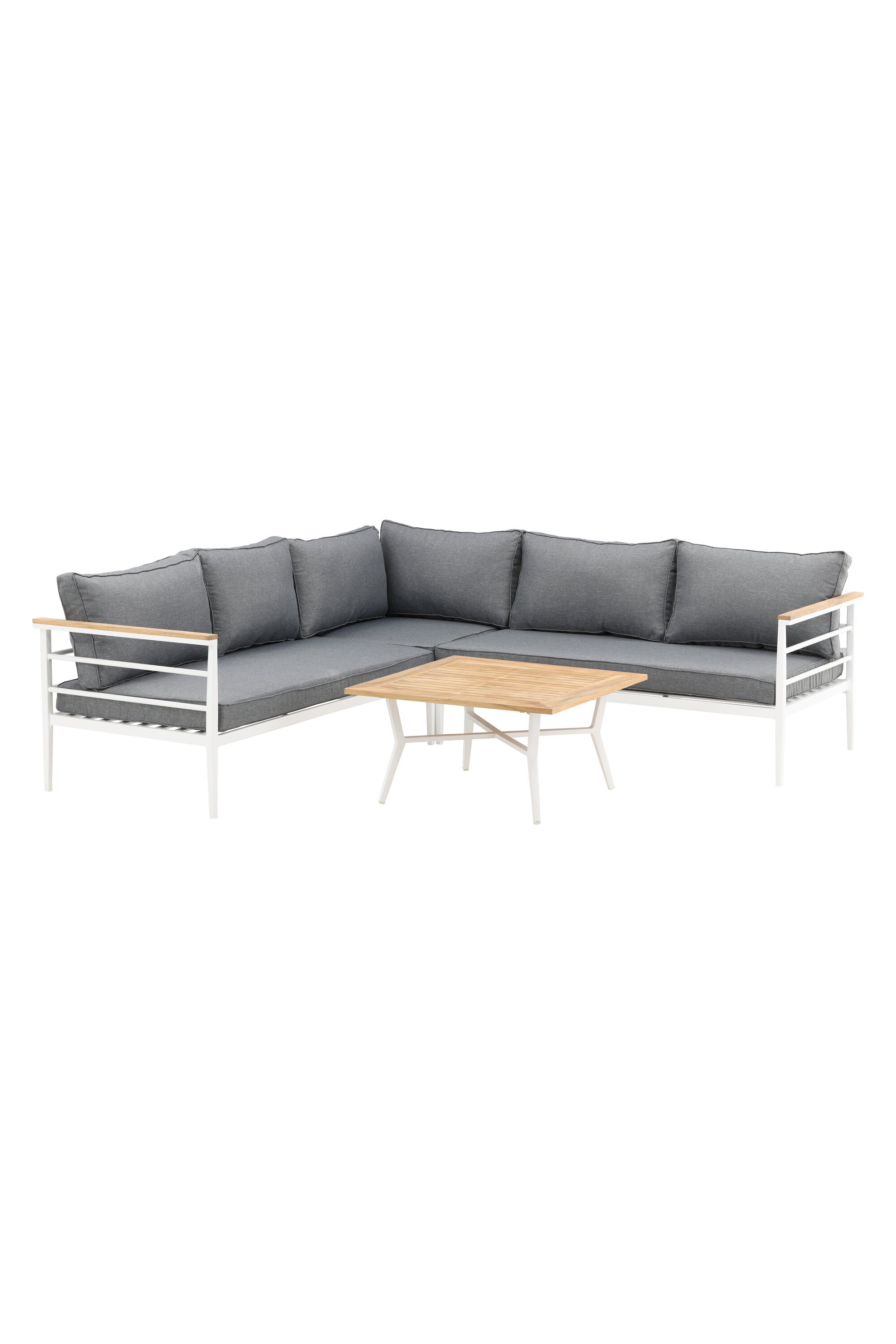 Mexiko Ecksofa Outdoorset 80cm in Weiss präsentiert im Onlineshop von KAQTU Design AG. Loungeset ist von Venture Home