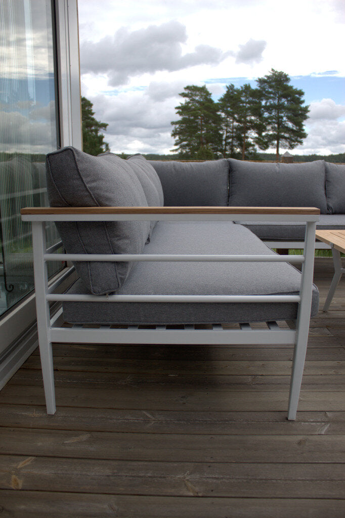 Mexiko Ecksofa Outdoorset 80cm in Weiss präsentiert im Onlineshop von KAQTU Design AG. Loungeset ist von Venture Home