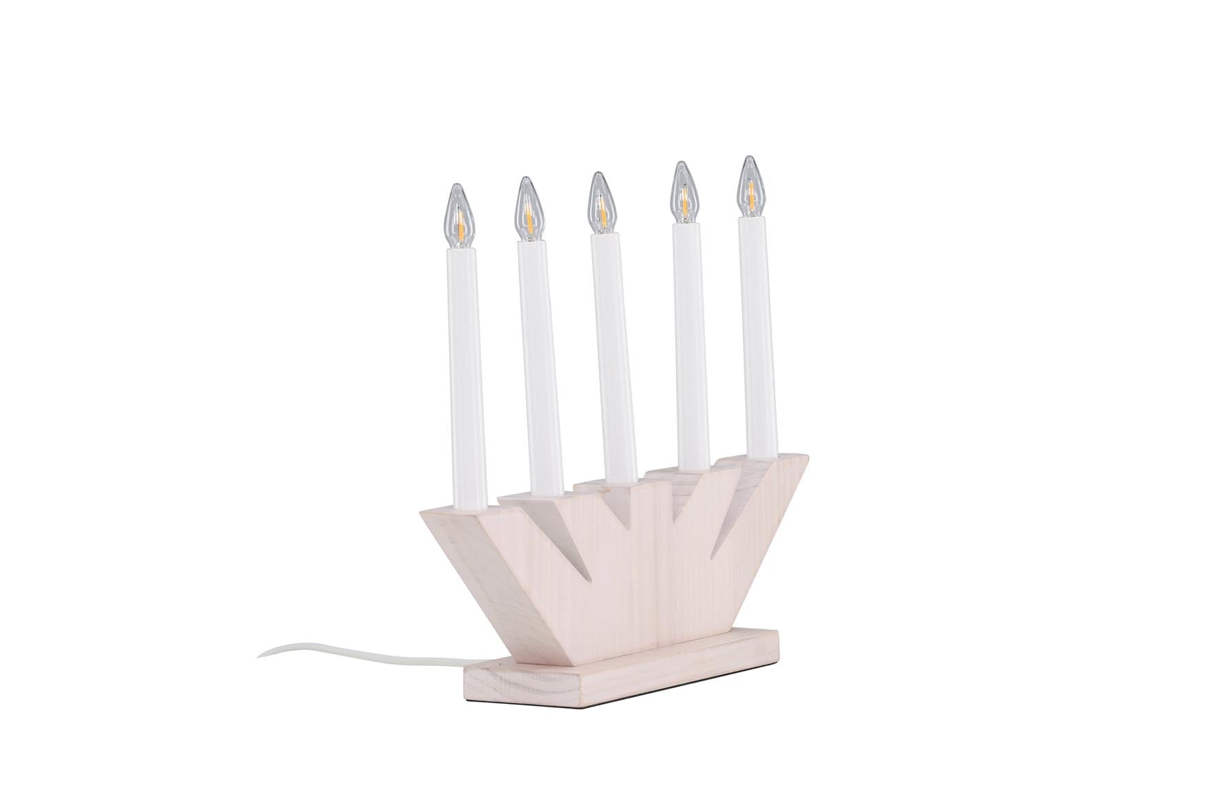 Moderne Verbier Tischleuchte von Vind: Holz trifft auf Glas-Ästhetik.