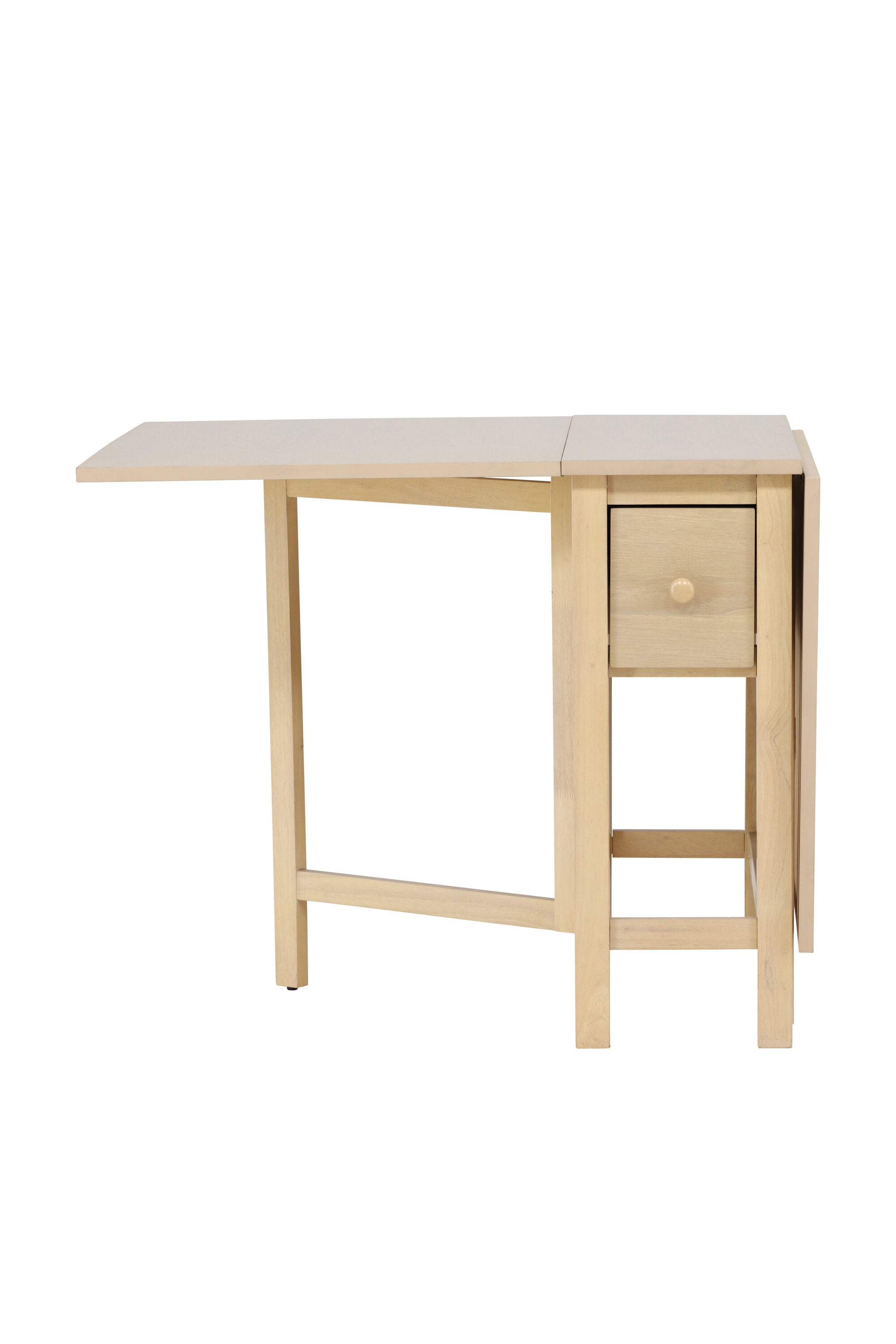 Eleganter Edward Esstisch aus robustem MDF, weissgewaschen, erweiterbar von 110 auf 150 cm, ideal für stilvolle Mahlzeiten.