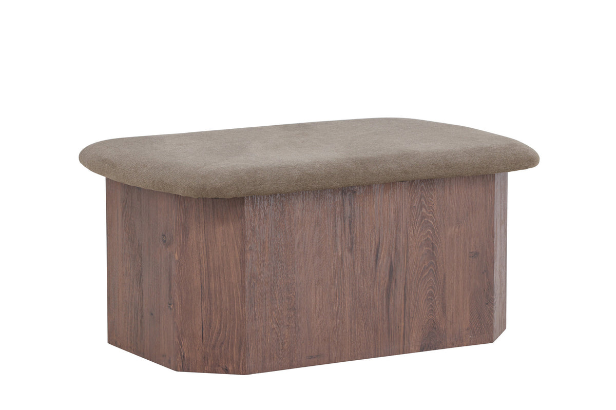 Todd Ottoman in Braun präsentiert im Onlineshop von KAQTU Design AG. Ottoman ist von Venture Home