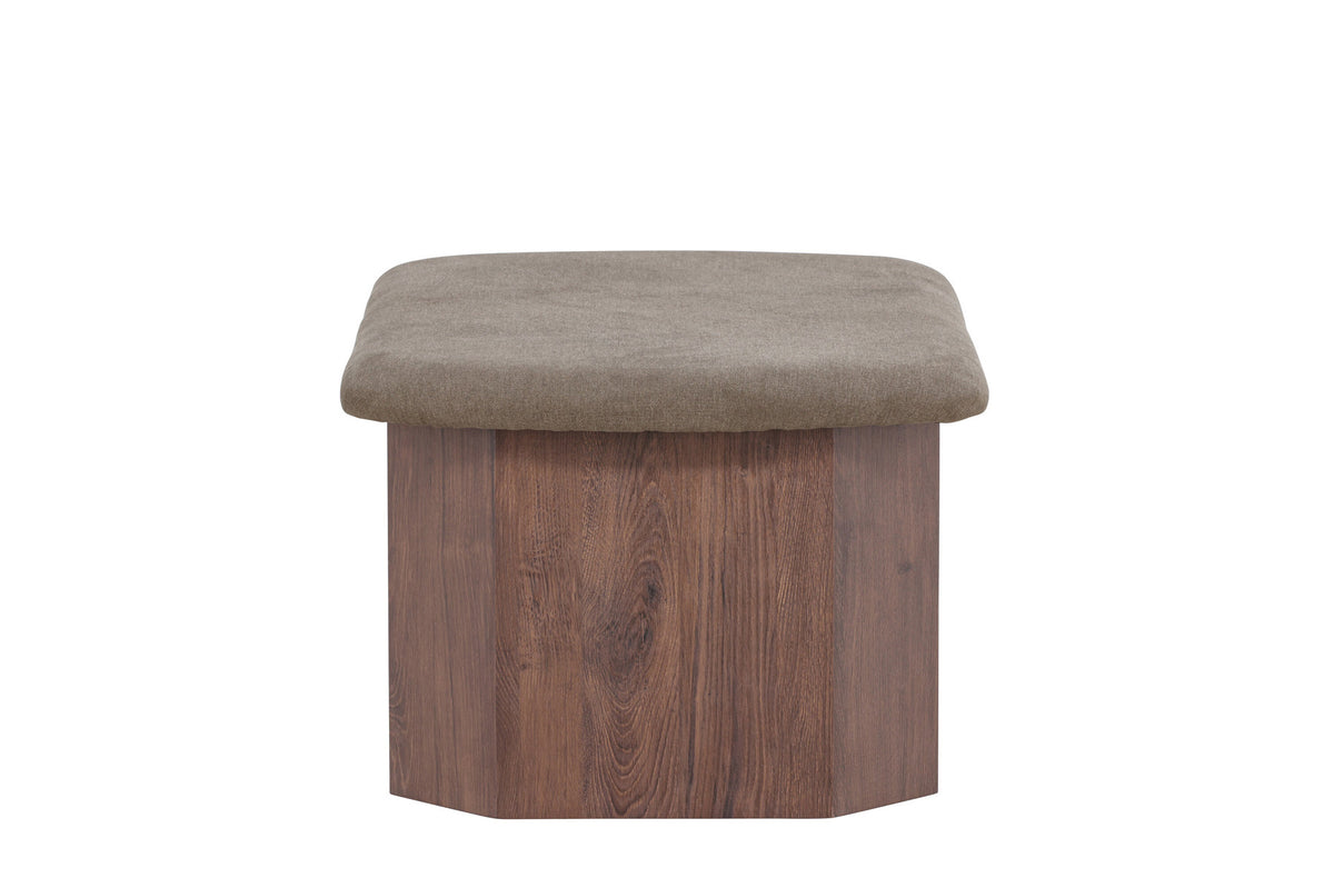 Todd Ottoman in Braun präsentiert im Onlineshop von KAQTU Design AG. Ottoman ist von Venture Home