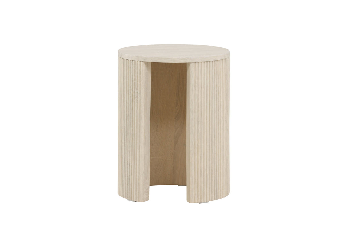 Bristol Beistelltisch φ40 in Weisswasch präsentiert im Onlineshop von KAQTU Design AG. Beistelltisch ist von Venture Home