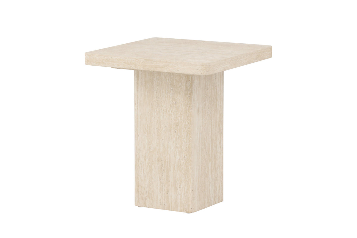 Qvart Sofa Table 50x50 in Beige präsentiert im Onlineshop von KAQTU Design AG. Beistelltisch ist von Venture Home