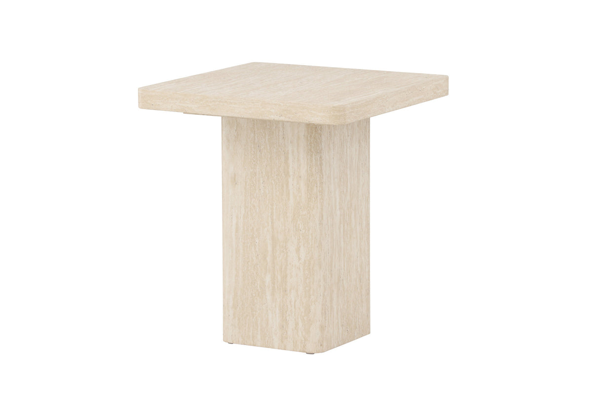 Qvart Sofa Table 50x50 in Beige präsentiert im Onlineshop von KAQTU Design AG. Beistelltisch ist von Venture Home