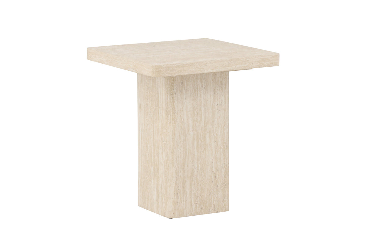 Qvart Sofa Table 50x50 in Beige präsentiert im Onlineshop von KAQTU Design AG. Beistelltisch ist von Venture Home