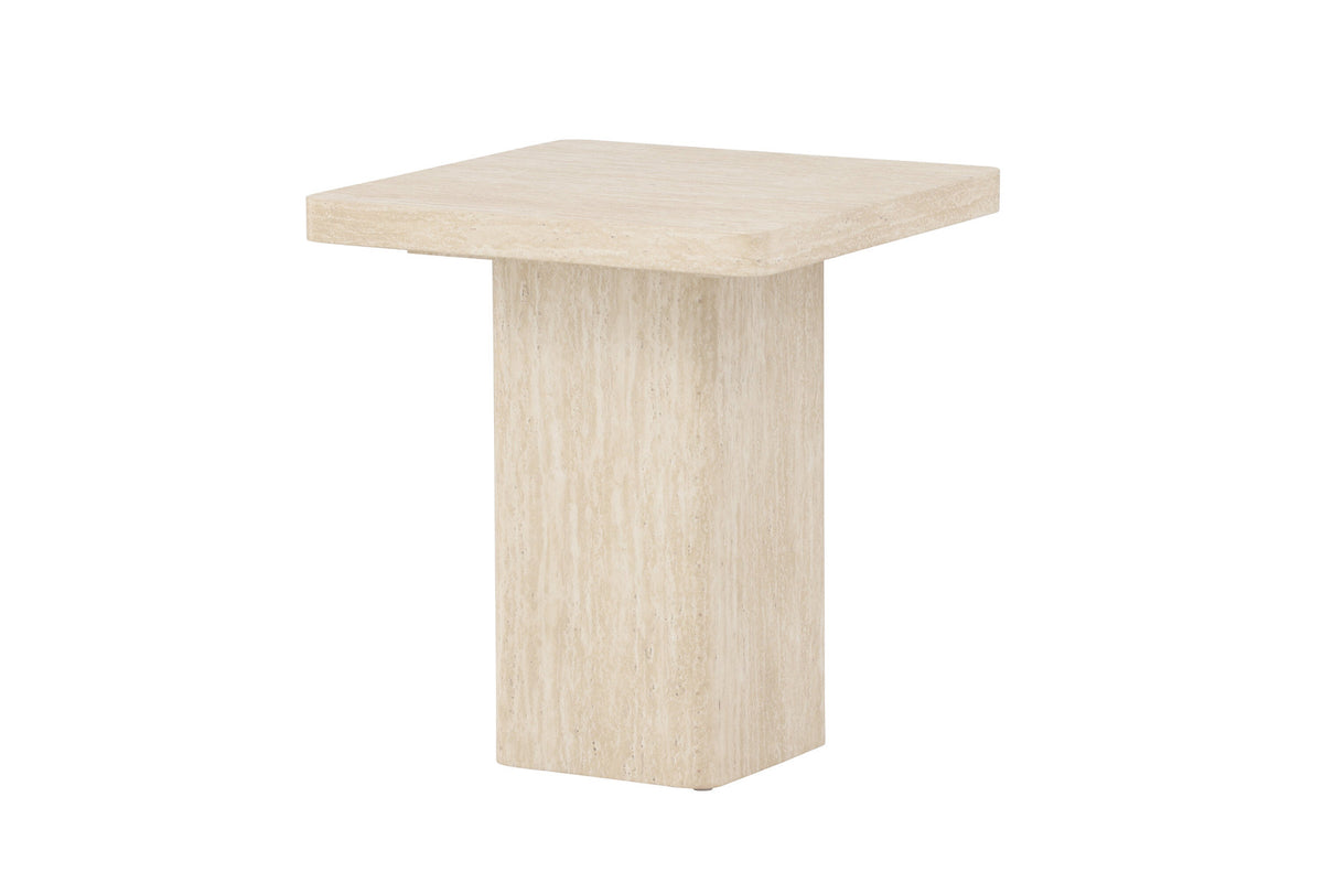 Qvart Sofa Table 50x50 in Beige präsentiert im Onlineshop von KAQTU Design AG. Beistelltisch ist von Venture Home