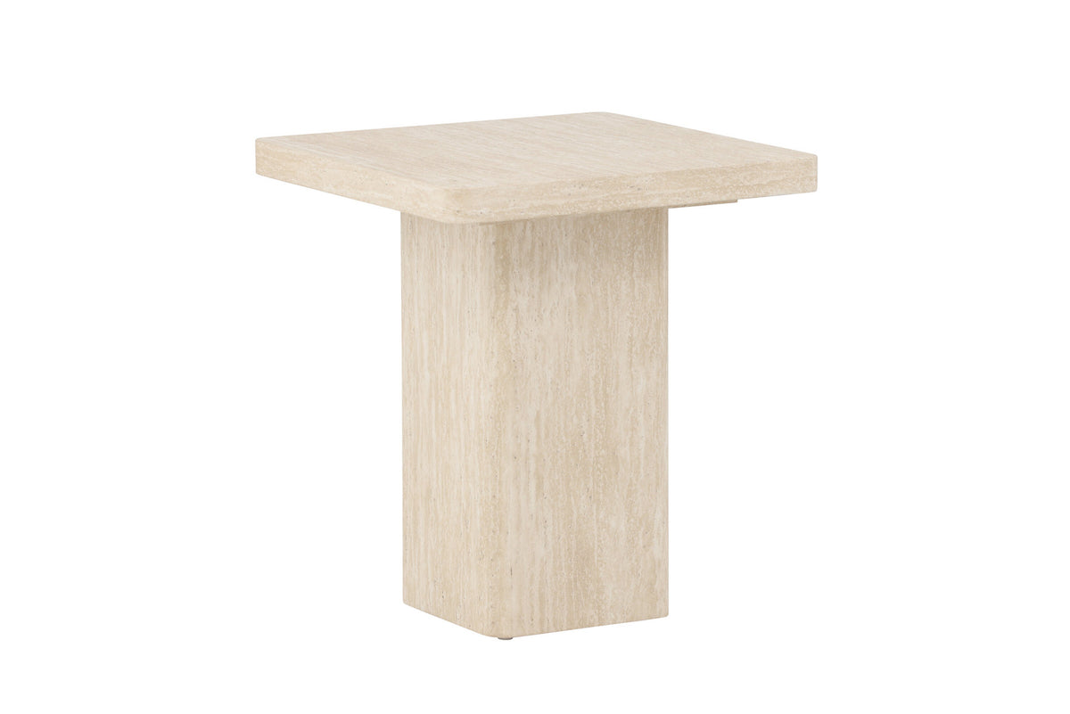 Qvart Sofa Table 50x50 in Beige präsentiert im Onlineshop von KAQTU Design AG. Beistelltisch ist von Venture Home