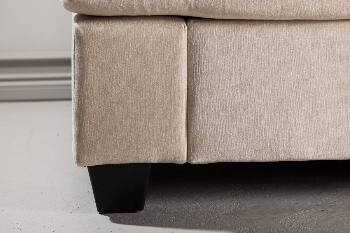 Sani 3-Sitzer-Sofa in Greige präsentiert im Onlineshop von KAQTU Design AG. 3er Sofa ist von Venture Home