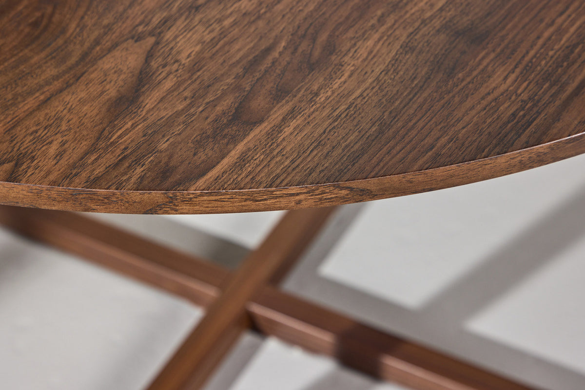 Durango Esstisch rund in Walnuss präsentiert im Onlineshop von KAQTU Design AG. Esstisch ist von Venture Home