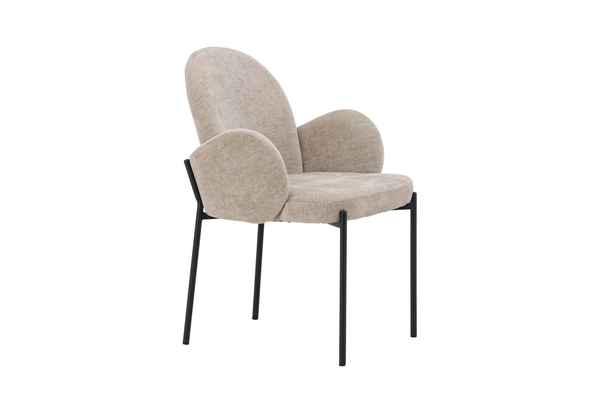 Blom Esszimmerstuhl in Beige präsentiert im Onlineshop von KAQTU Design AG. Stuhl mit Armlehne ist von Venture Home