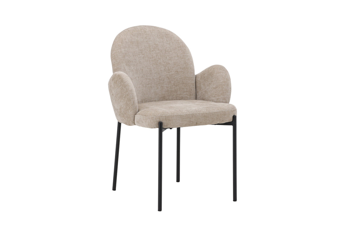 Blom Esszimmerstuhl in Beige präsentiert im Onlineshop von KAQTU Design AG. Stuhl mit Armlehne ist von Venture Home