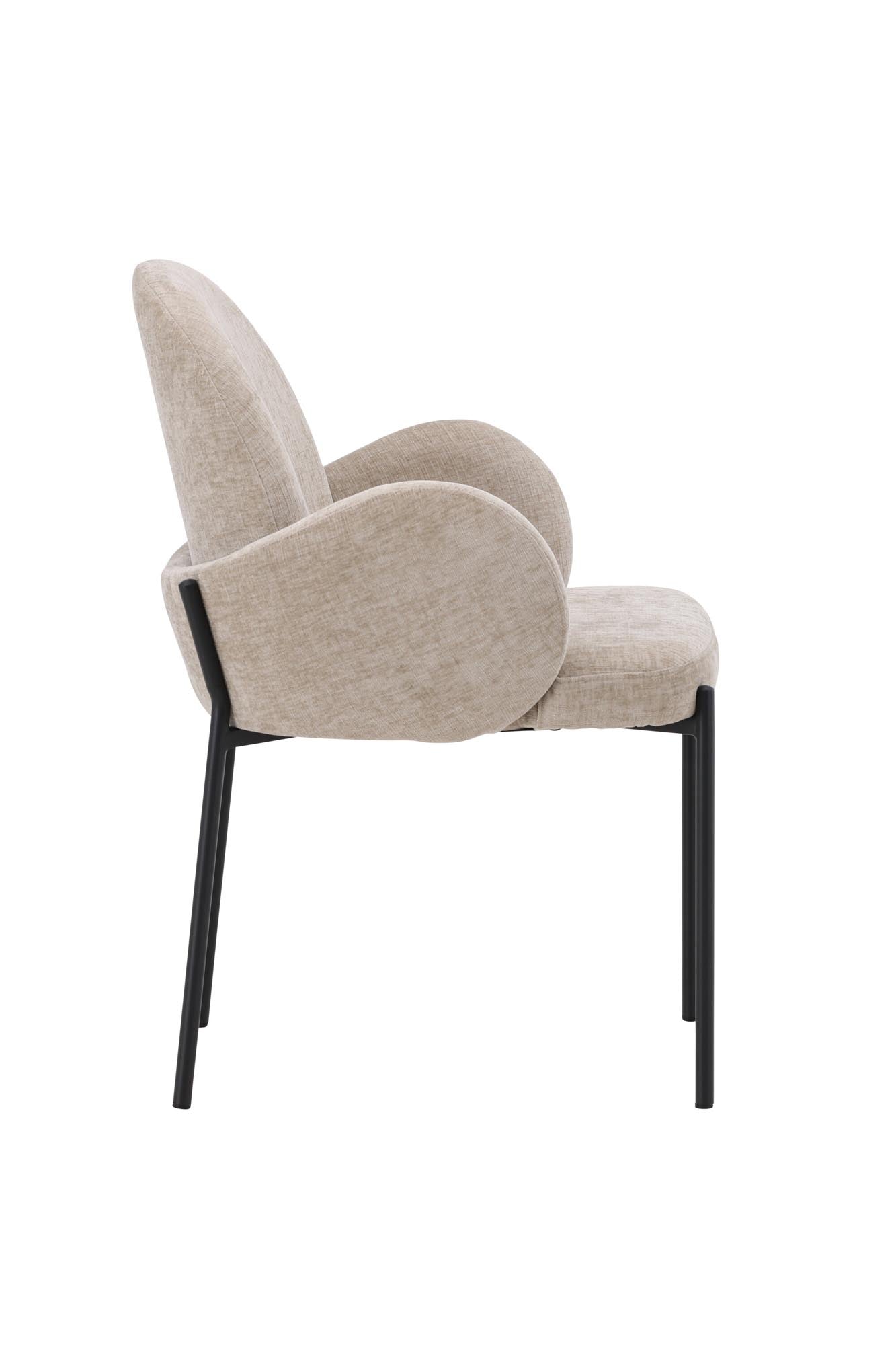 Blom Esszimmerstuhl in Beige präsentiert im Onlineshop von KAQTU Design AG. Stuhl mit Armlehne ist von Venture Home