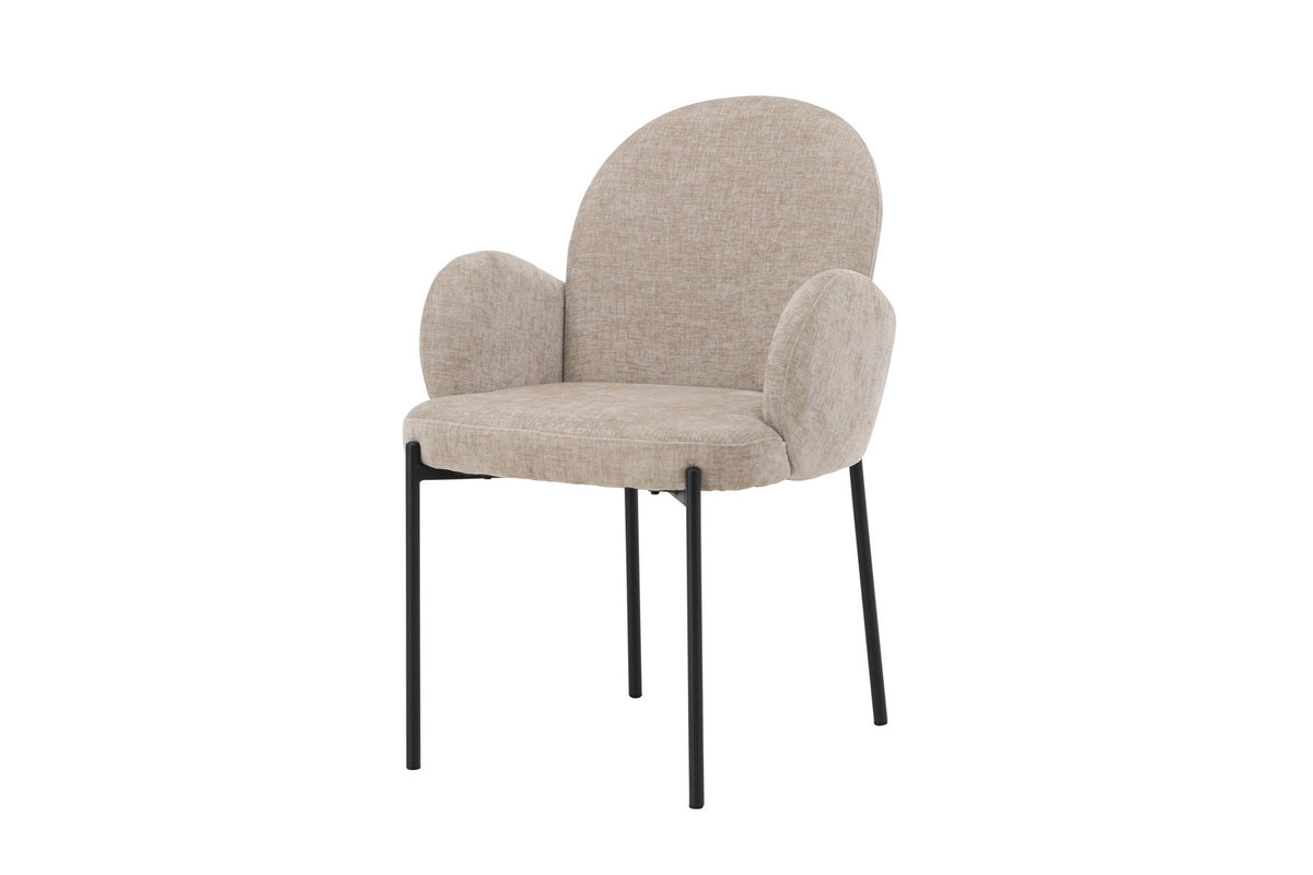 Blom Esszimmerstuhl in Beige präsentiert im Onlineshop von KAQTU Design AG. Stuhl mit Armlehne ist von Venture Home