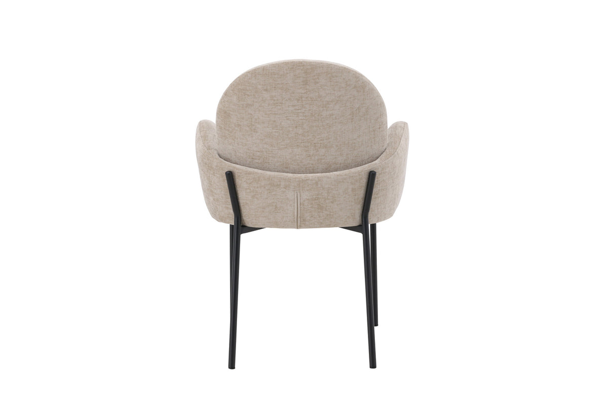 Blom Esszimmerstuhl in Beige präsentiert im Onlineshop von KAQTU Design AG. Stuhl mit Armlehne ist von Venture Home