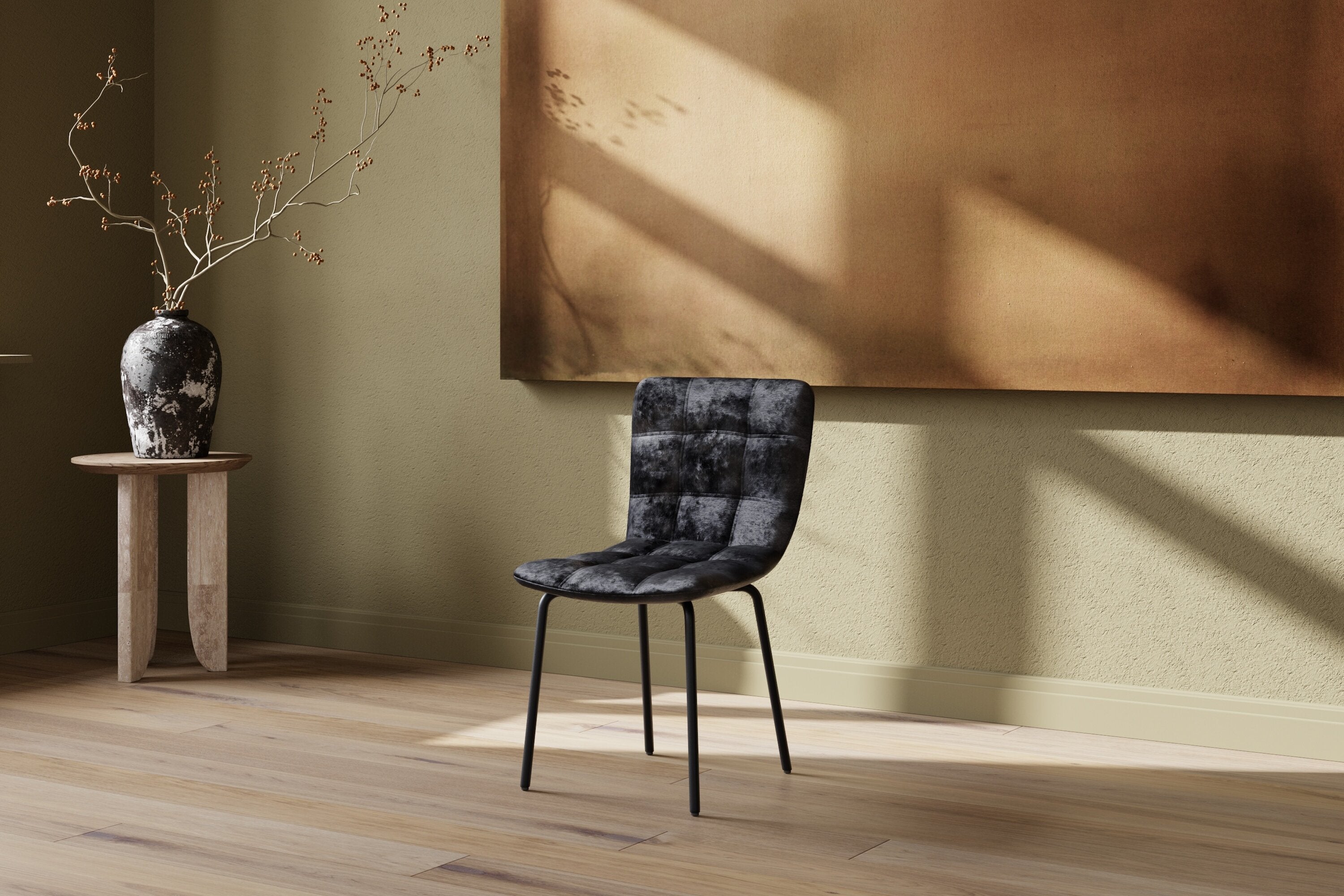 Punsch Esszimmerstuhl in Schwarz präsentiert im Onlineshop von KAQTU Design AG. Stuhl ist von Venture Home