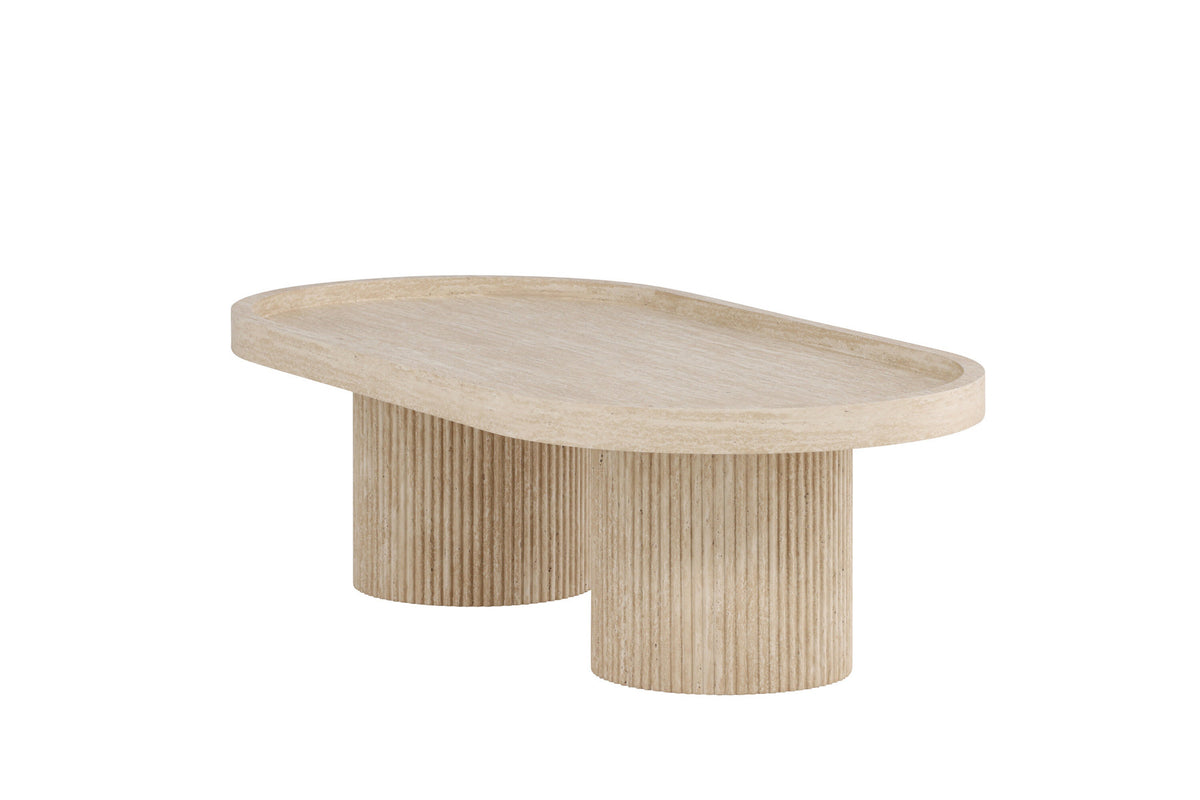 Krille Sofatisch in Beige präsentiert im Onlineshop von KAQTU Design AG. Beistelltisch ist von Venture Home